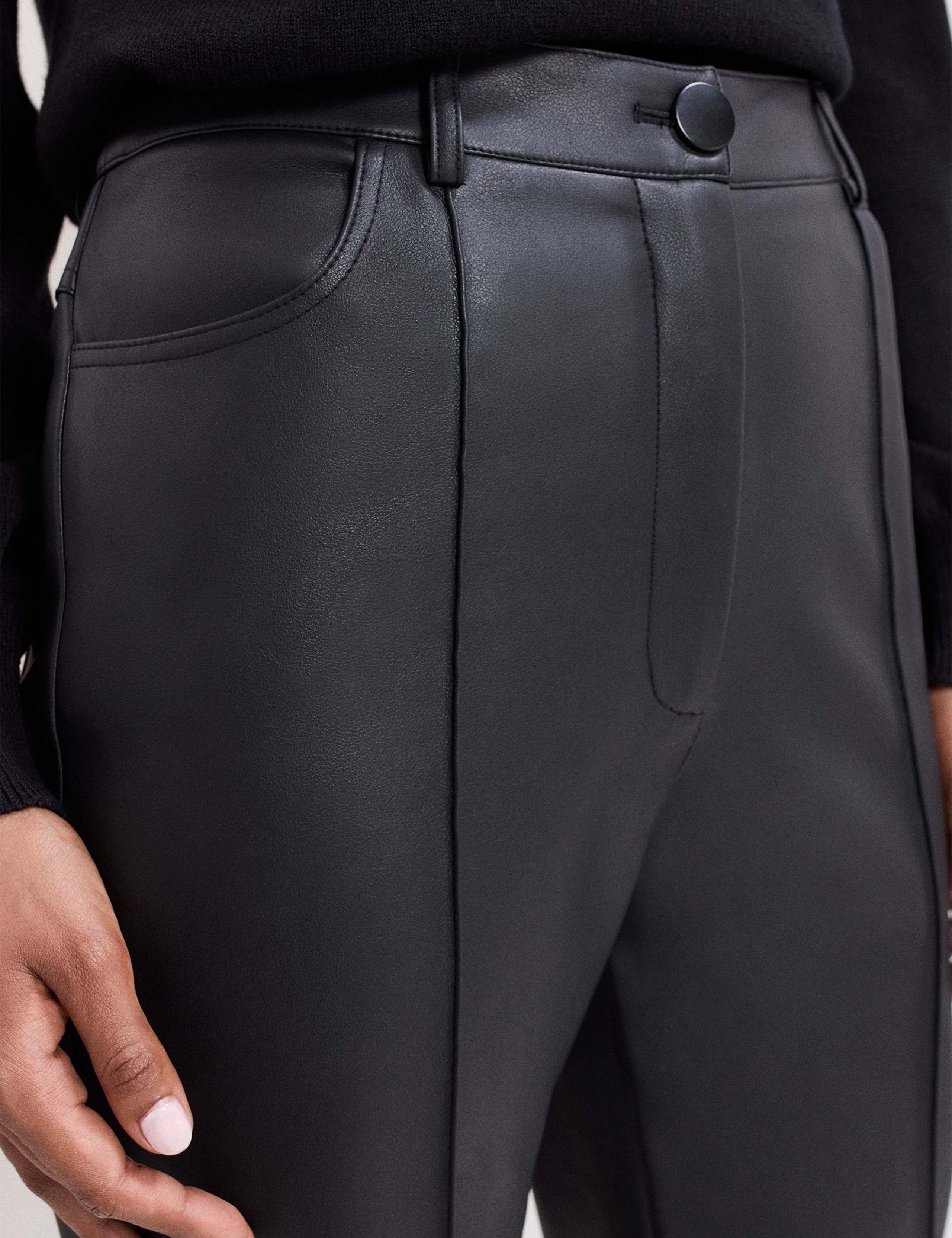Leather Look Slim Fit Trousers 5 of 6