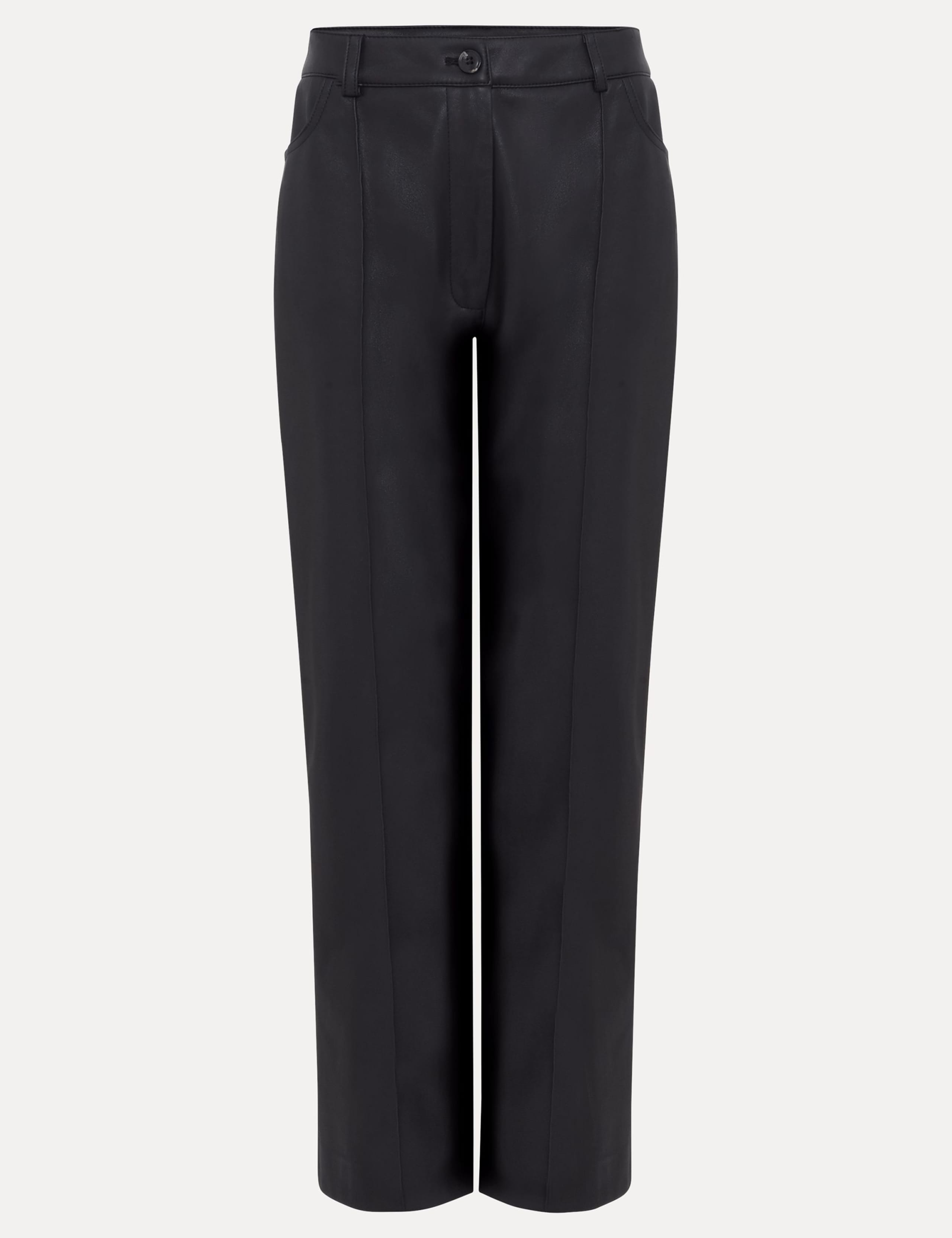Leather Look Slim Fit Trousers 2 of 6