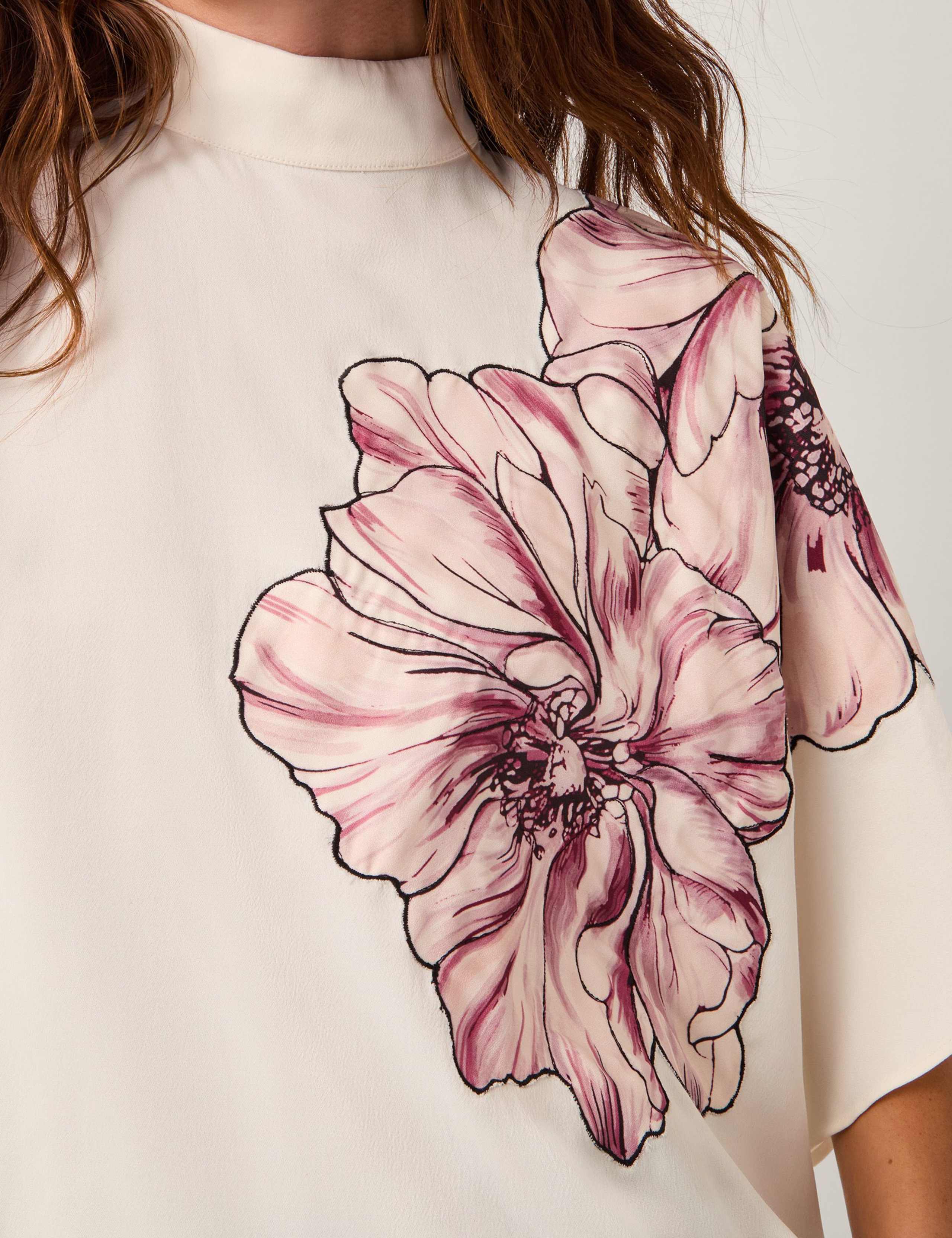 Floral High Neck Top 4 of 4