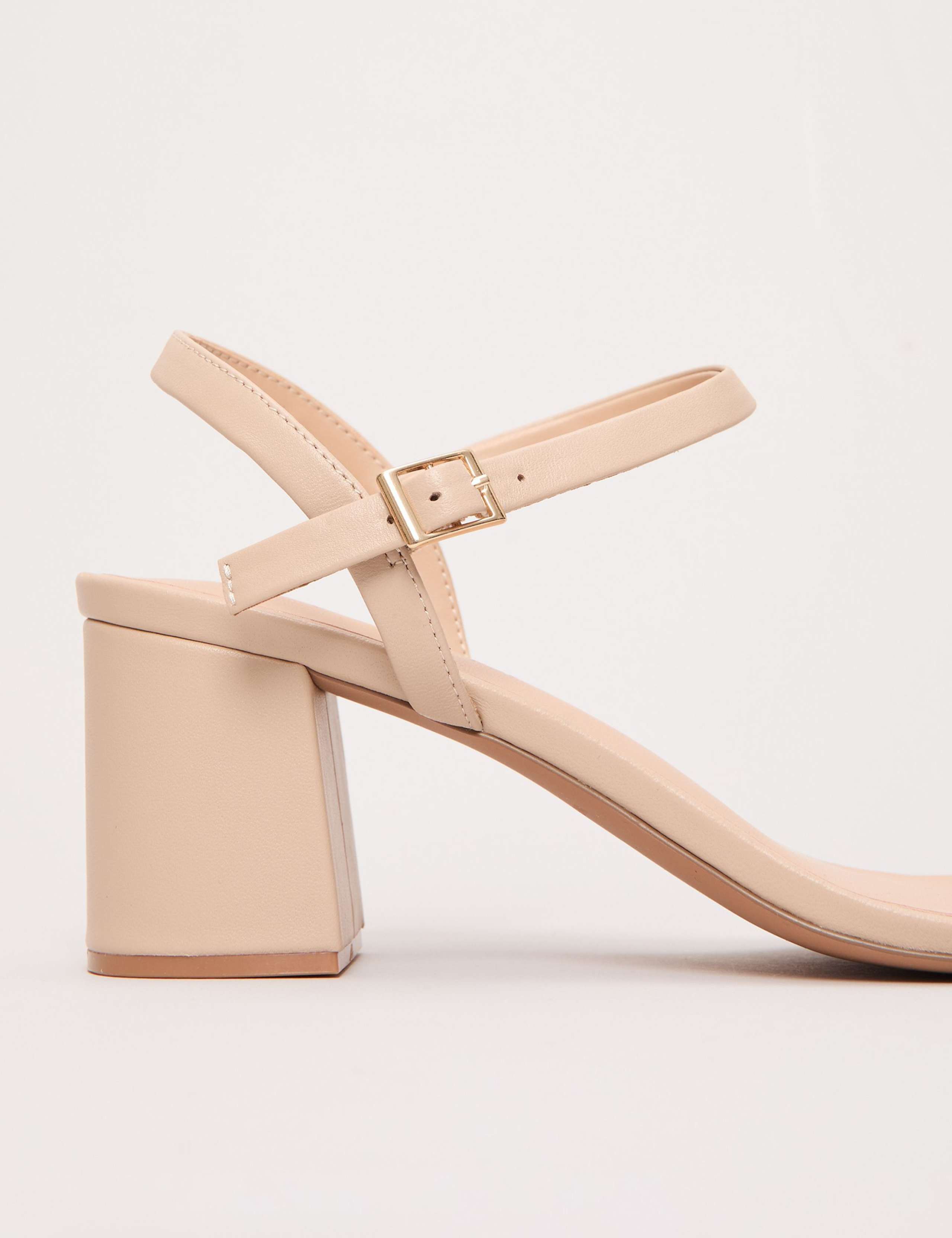 Leather Ankle Strap Block Heel Sandals 4 of 6