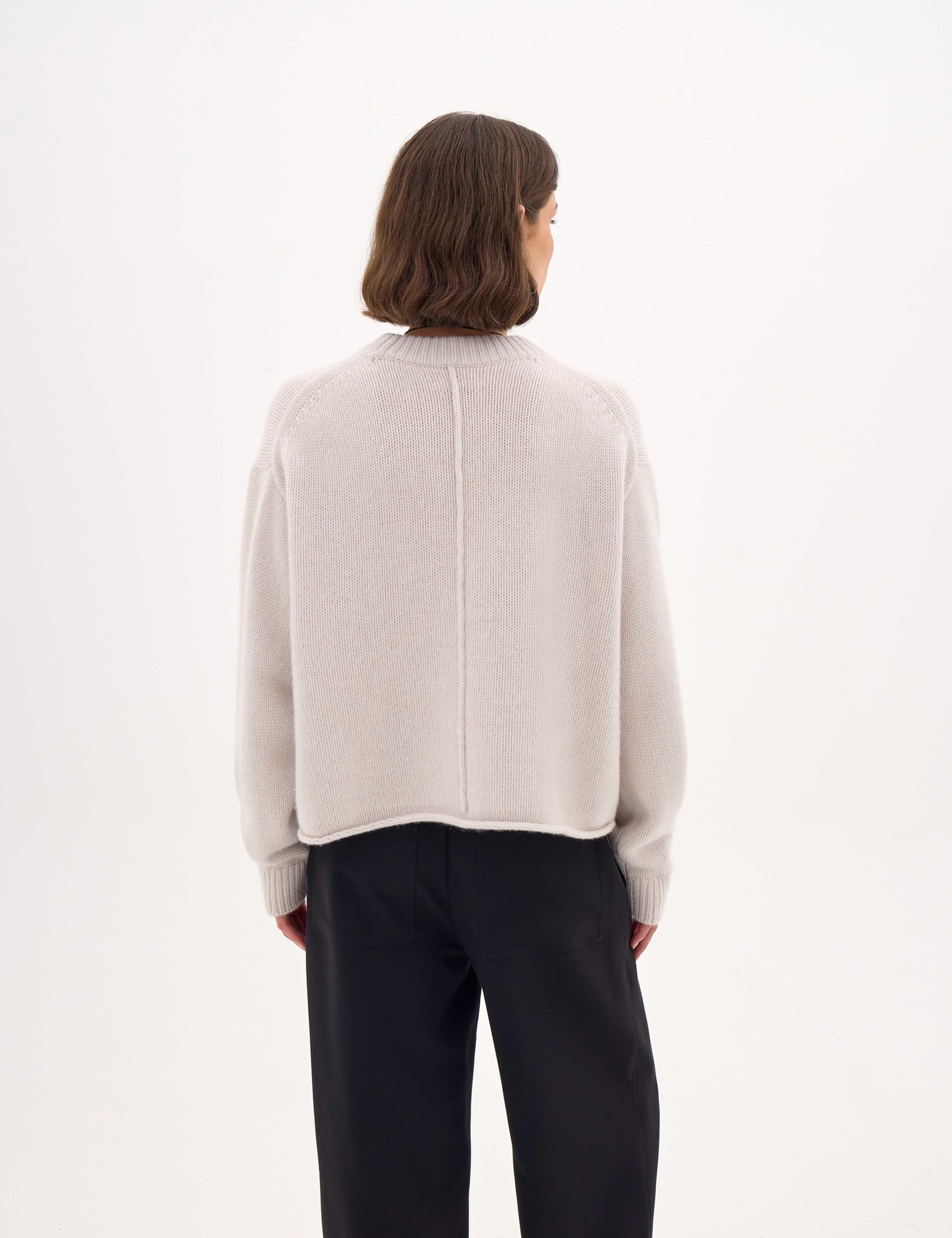 Crew Neck Chunky Jumper With Cashmere 3 of 6