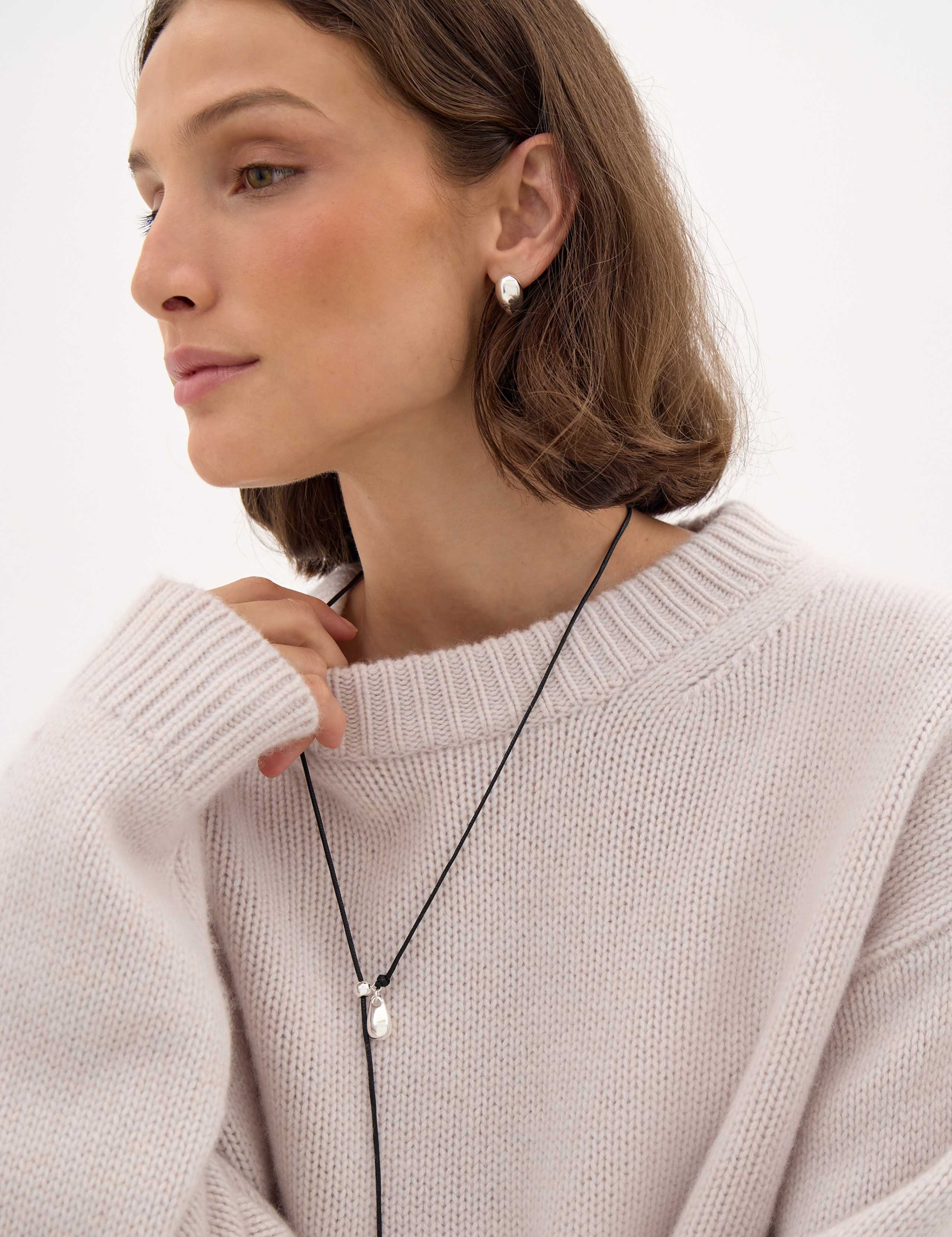 Crew Neck Chunky Jumper With Cashmere 4 of 6