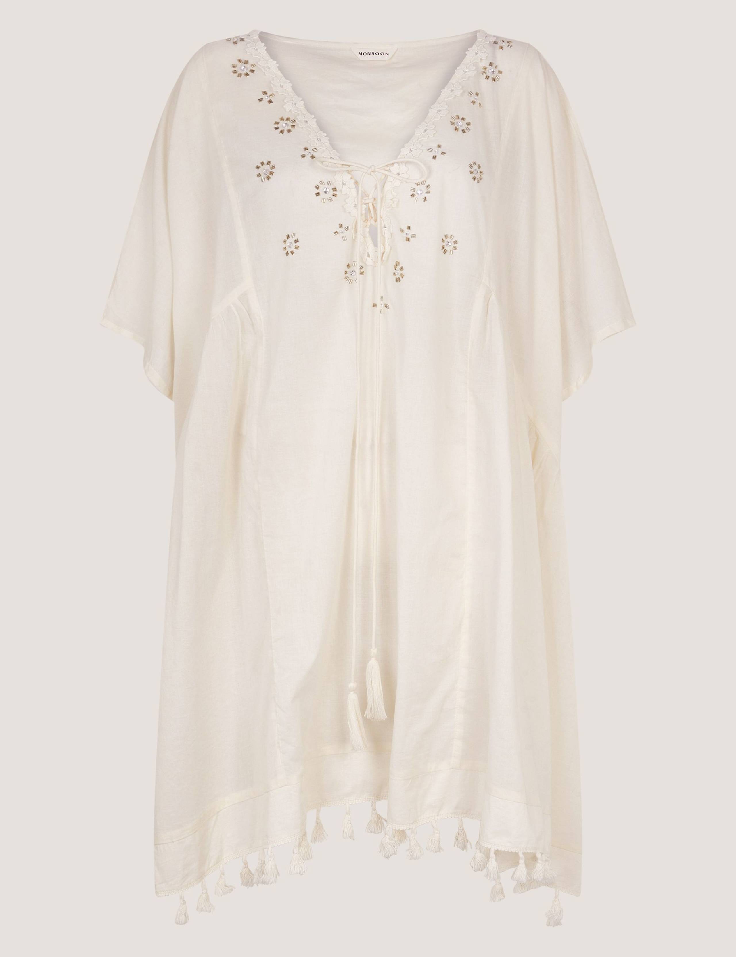 Embellished Mini Beach Cover Up Kaftan 2 of 5
