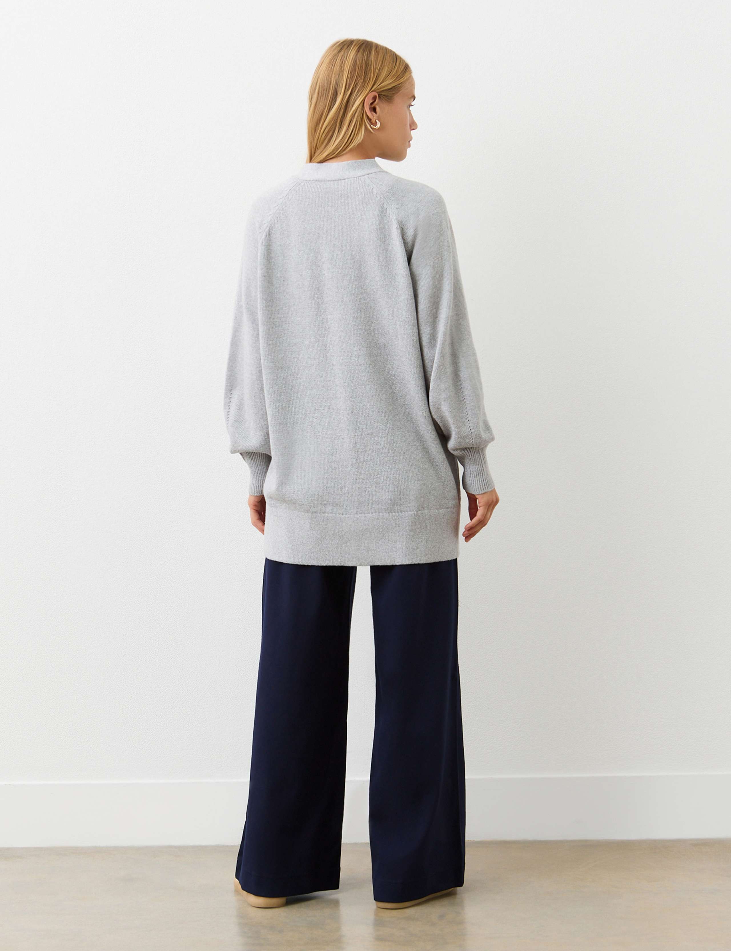 Cotton Rich V-Neck Button Front Cardigan 3 of 4