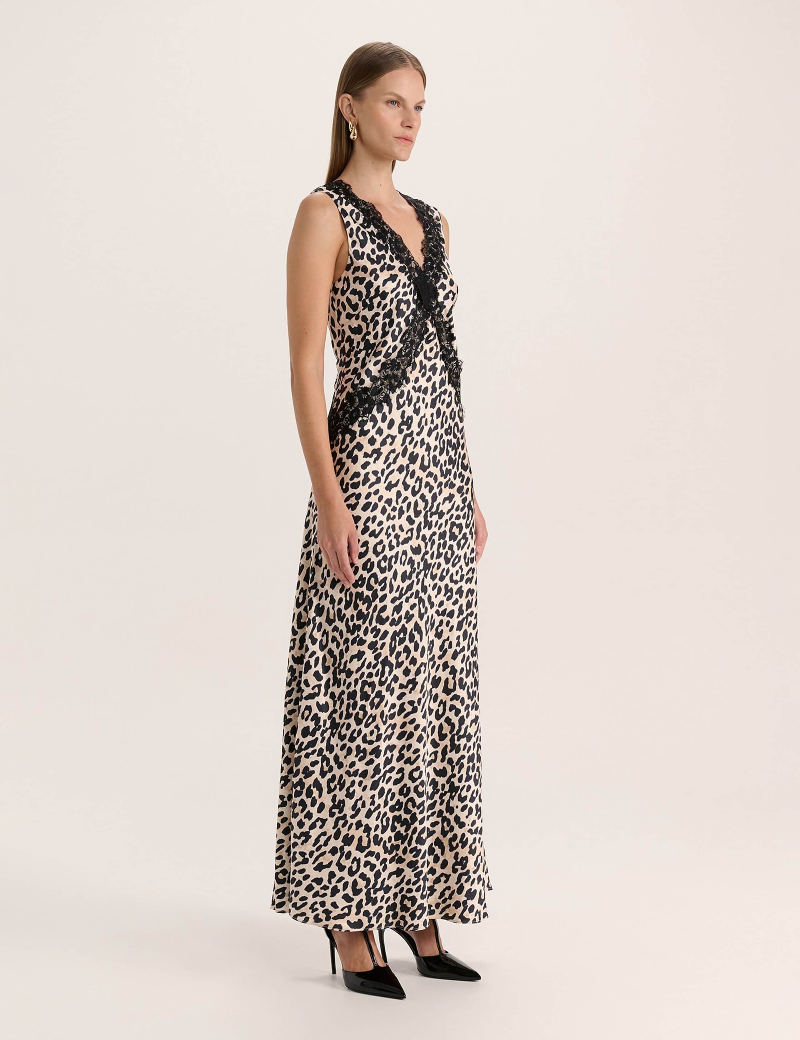 Animal Print V-Neck Maxi Slip Dress 6 of 6