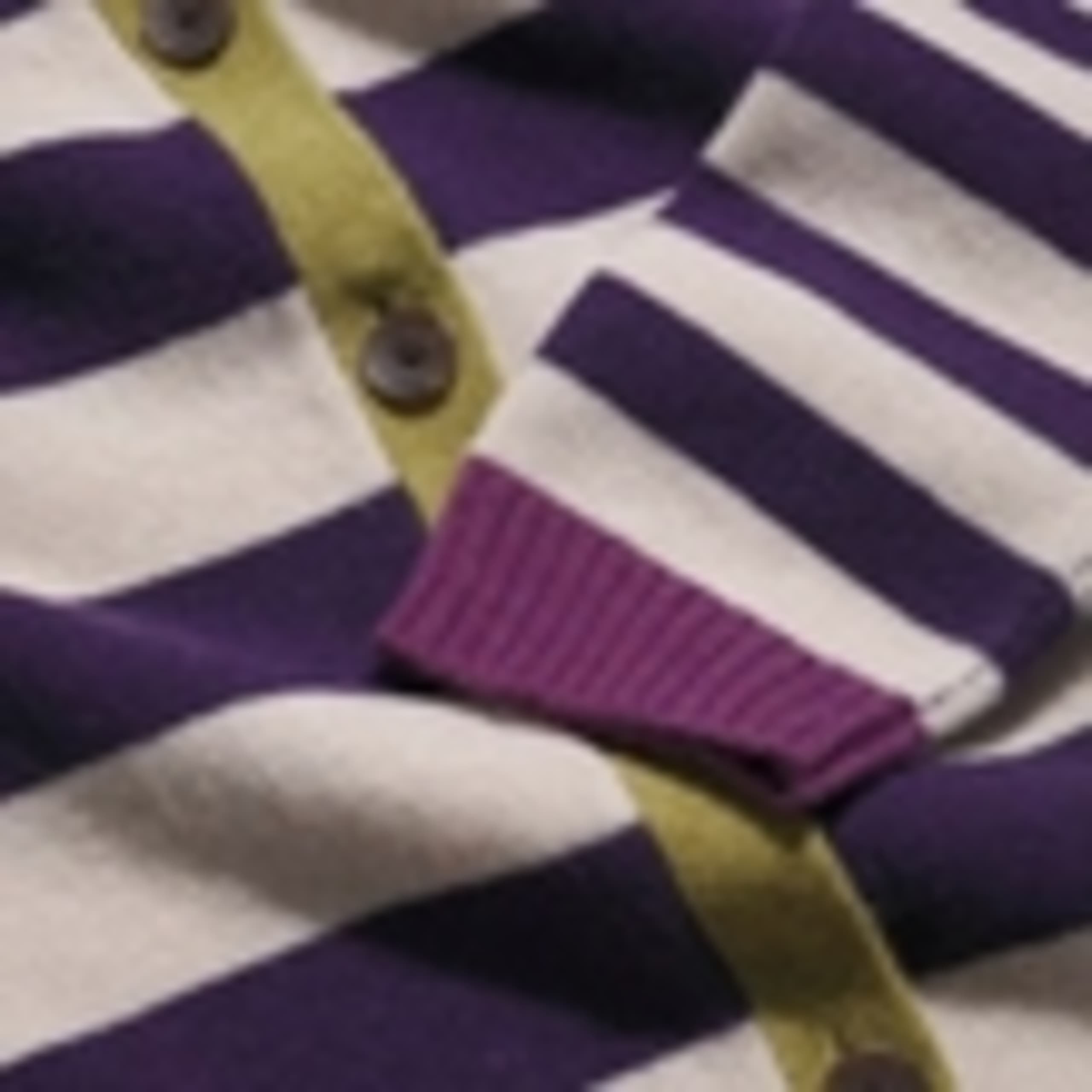 Wool Rich Striped Button Front Relaxed Cardigan 5 of 5