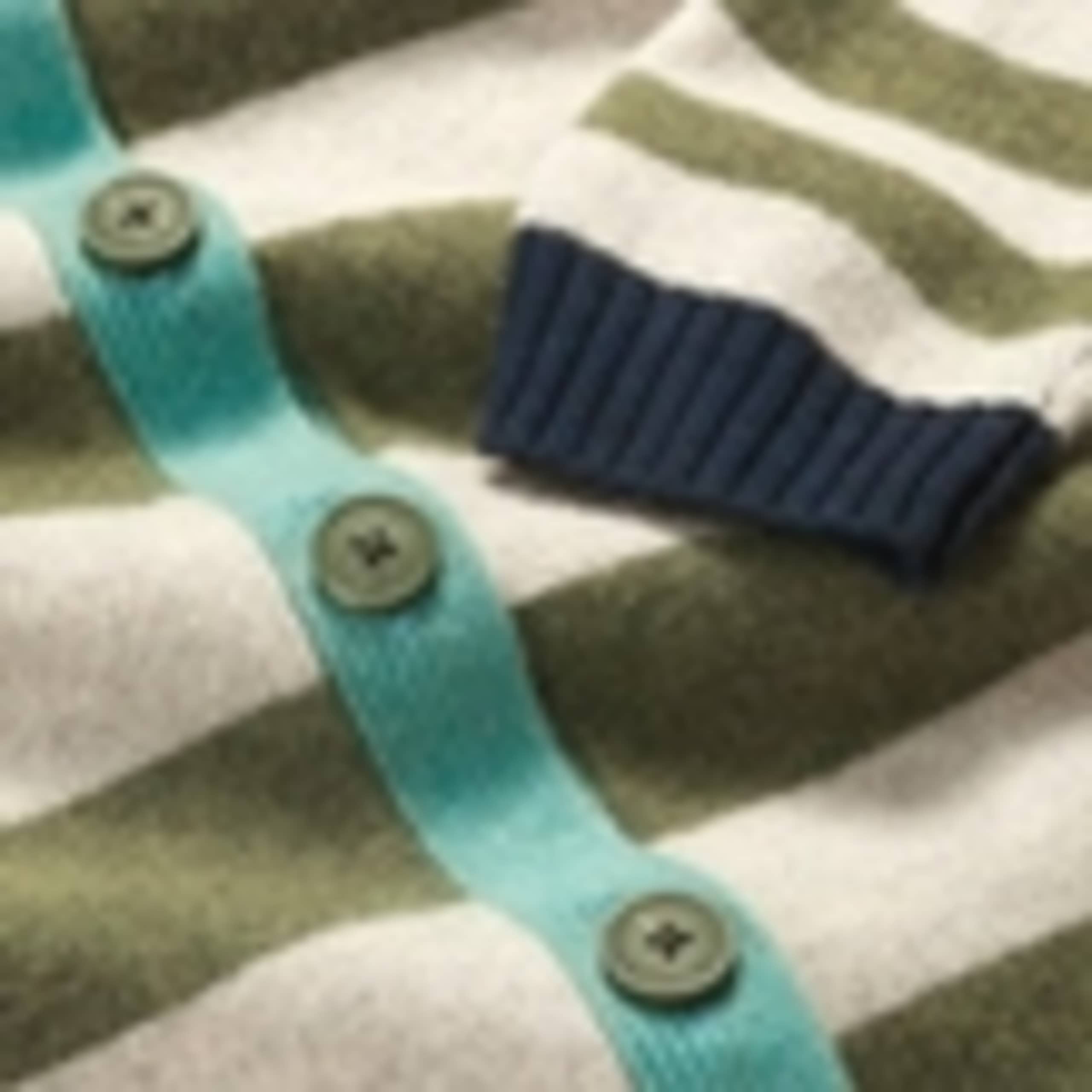 Wool Rich Striped Button Front Relaxed Cardigan 5 of 5