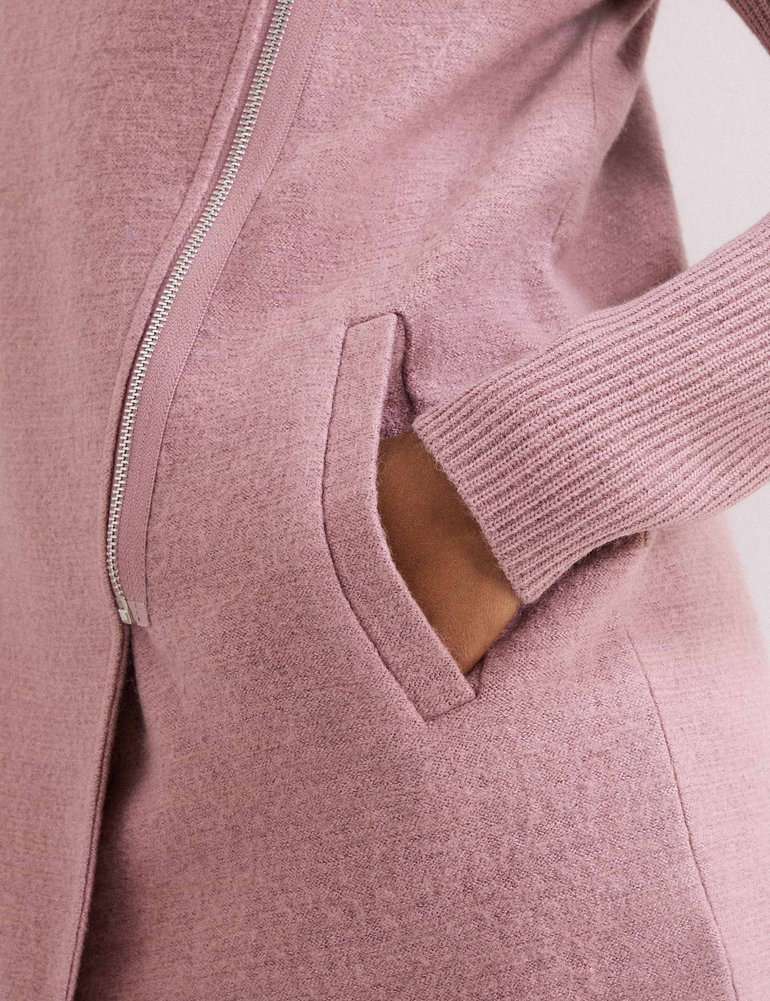 Wool Blend Zip Knit Wrap Coatigan 8 of 8