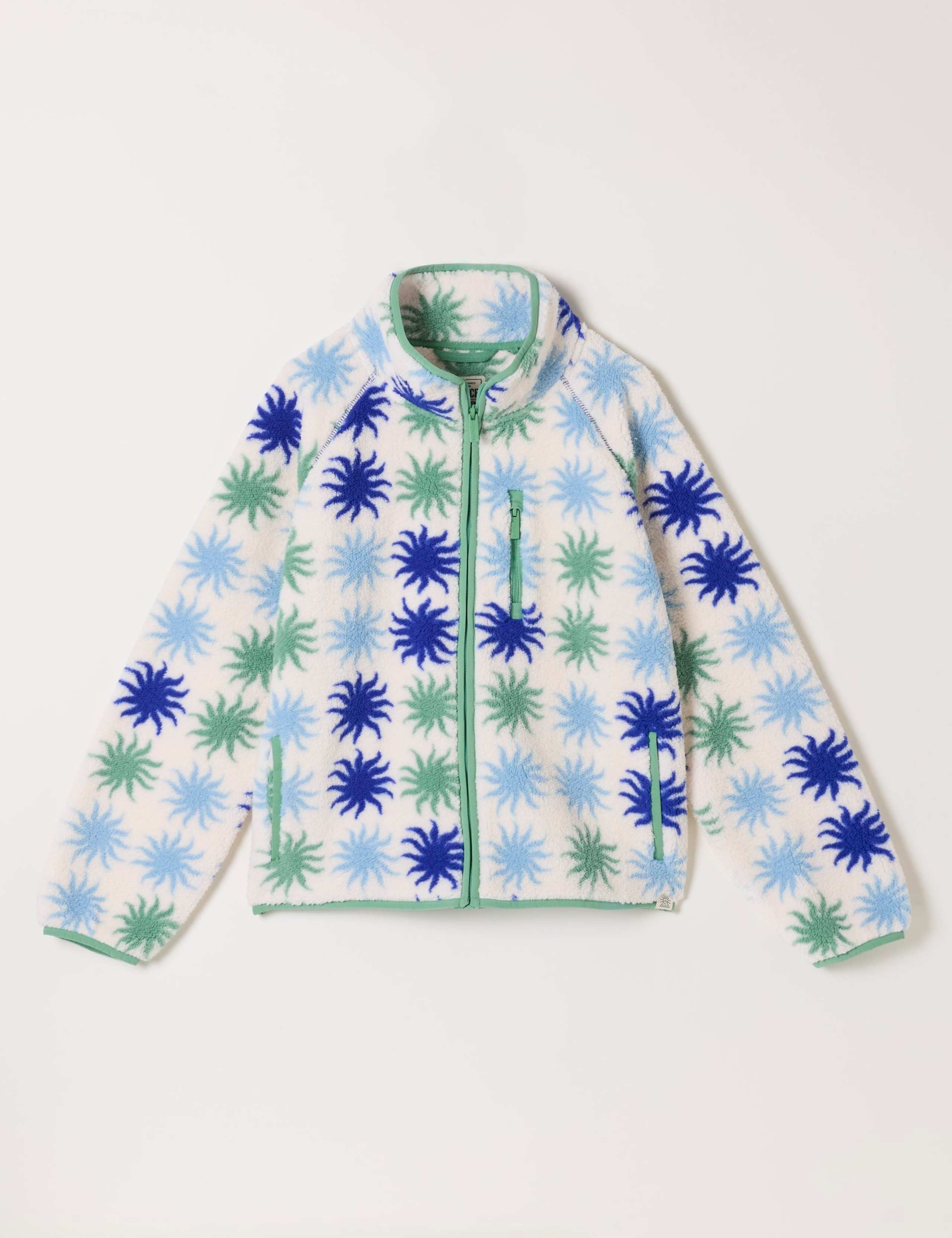 Printed Zip-Through Fleece Sweatshirt 2 of 6