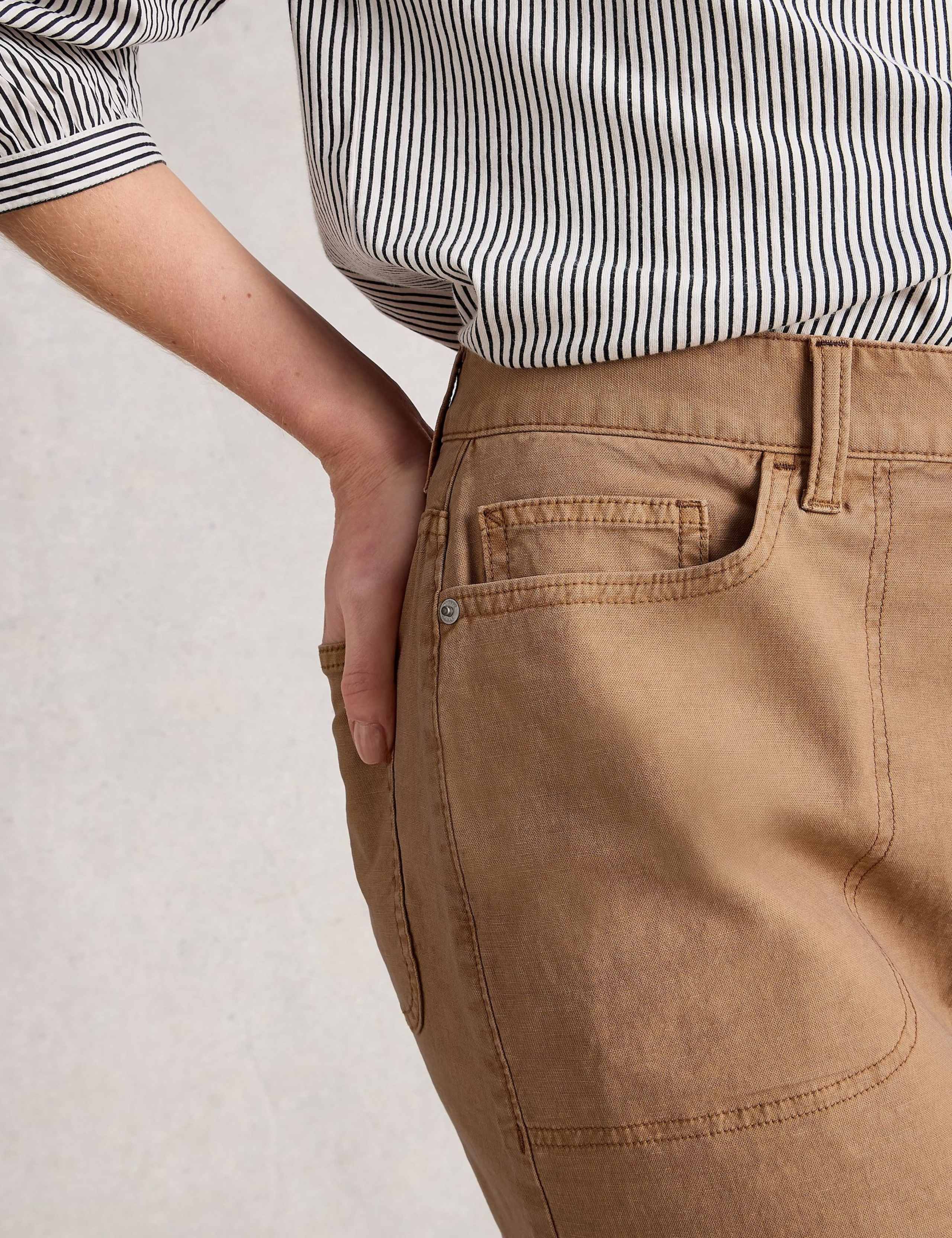 Cotton Rich Knee Length A-Line Skirt 6 of 6