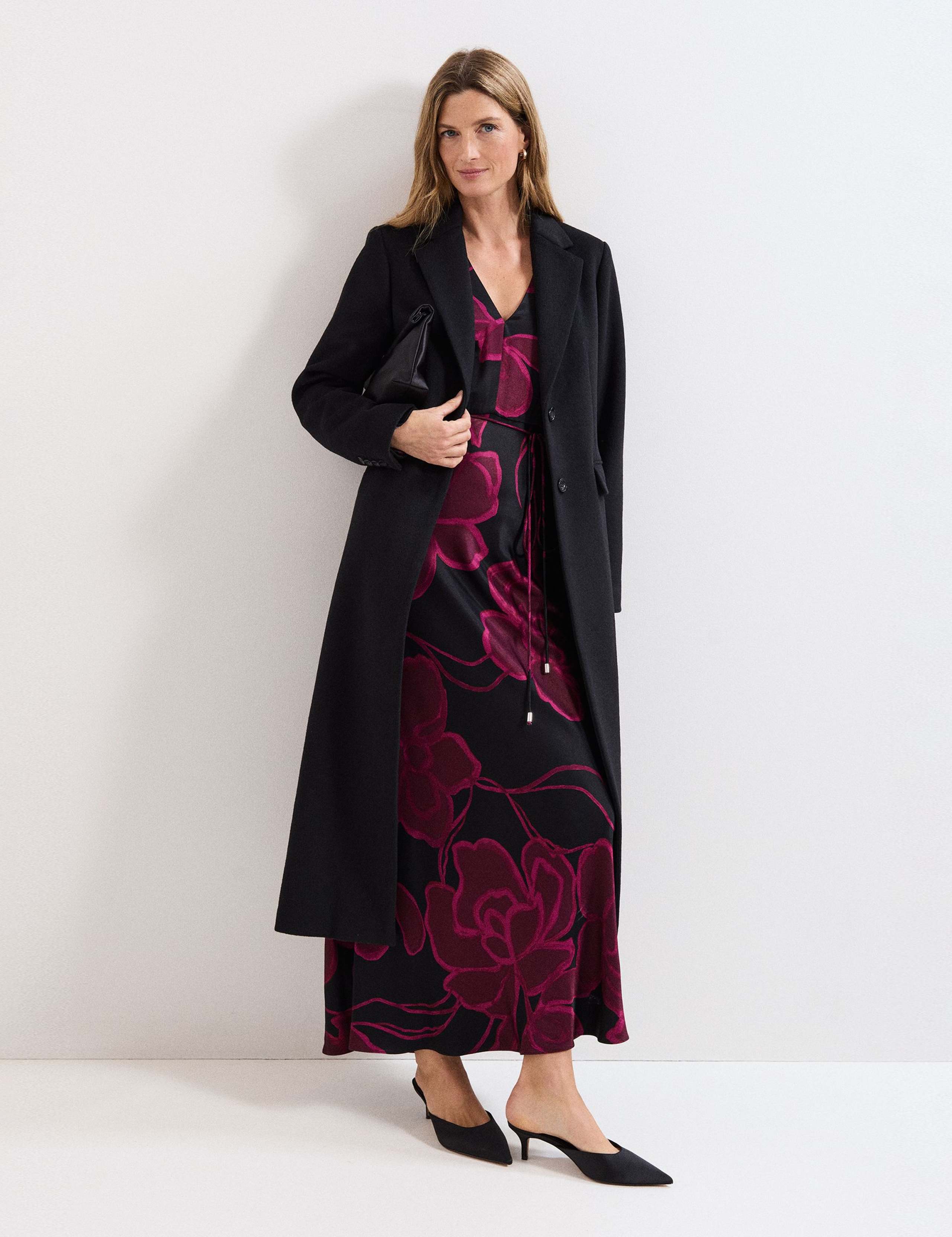 Wool Rich Collared Longline Coat 1 of 9