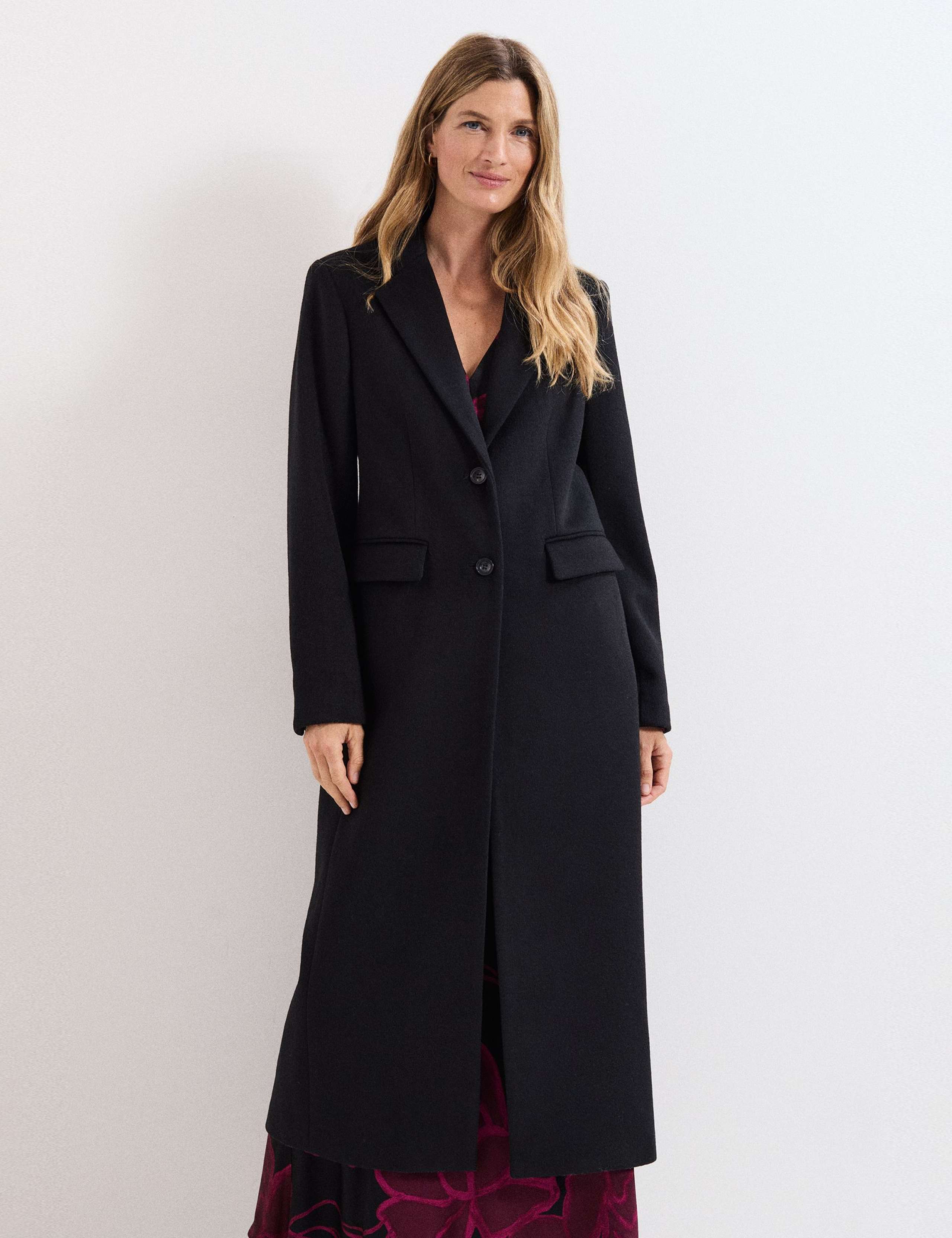 Wool Rich Collared Longline Coat 3 of 9