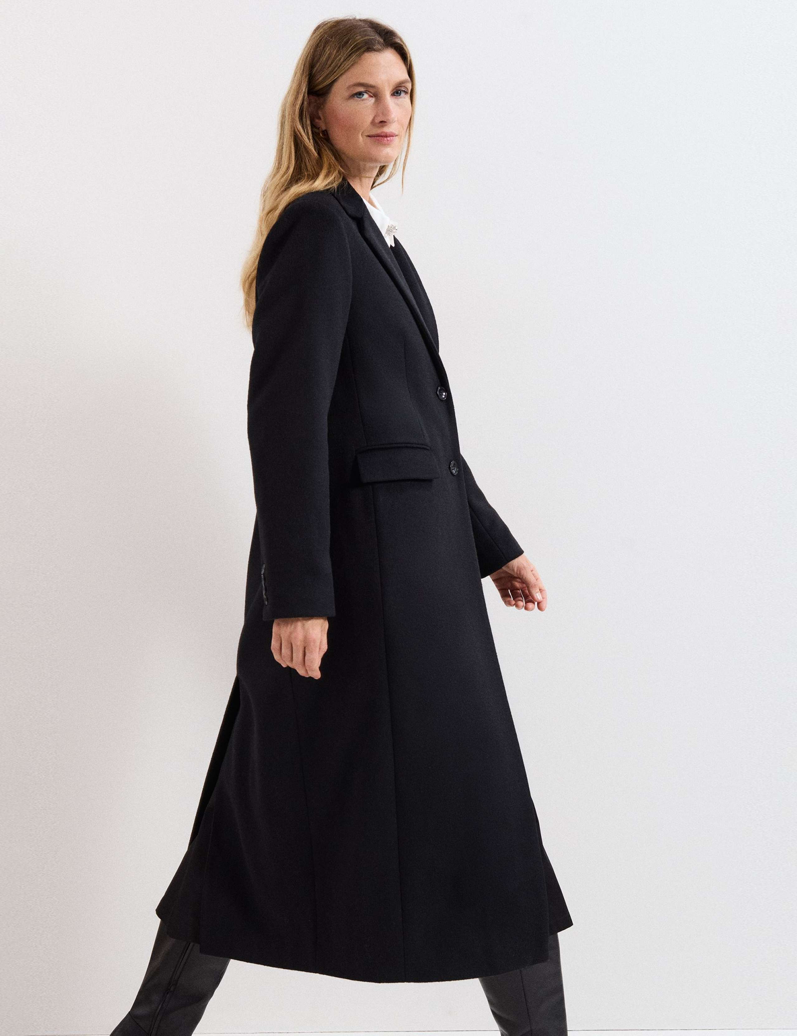 Wool Rich Collared Longline Coat 5 of 9