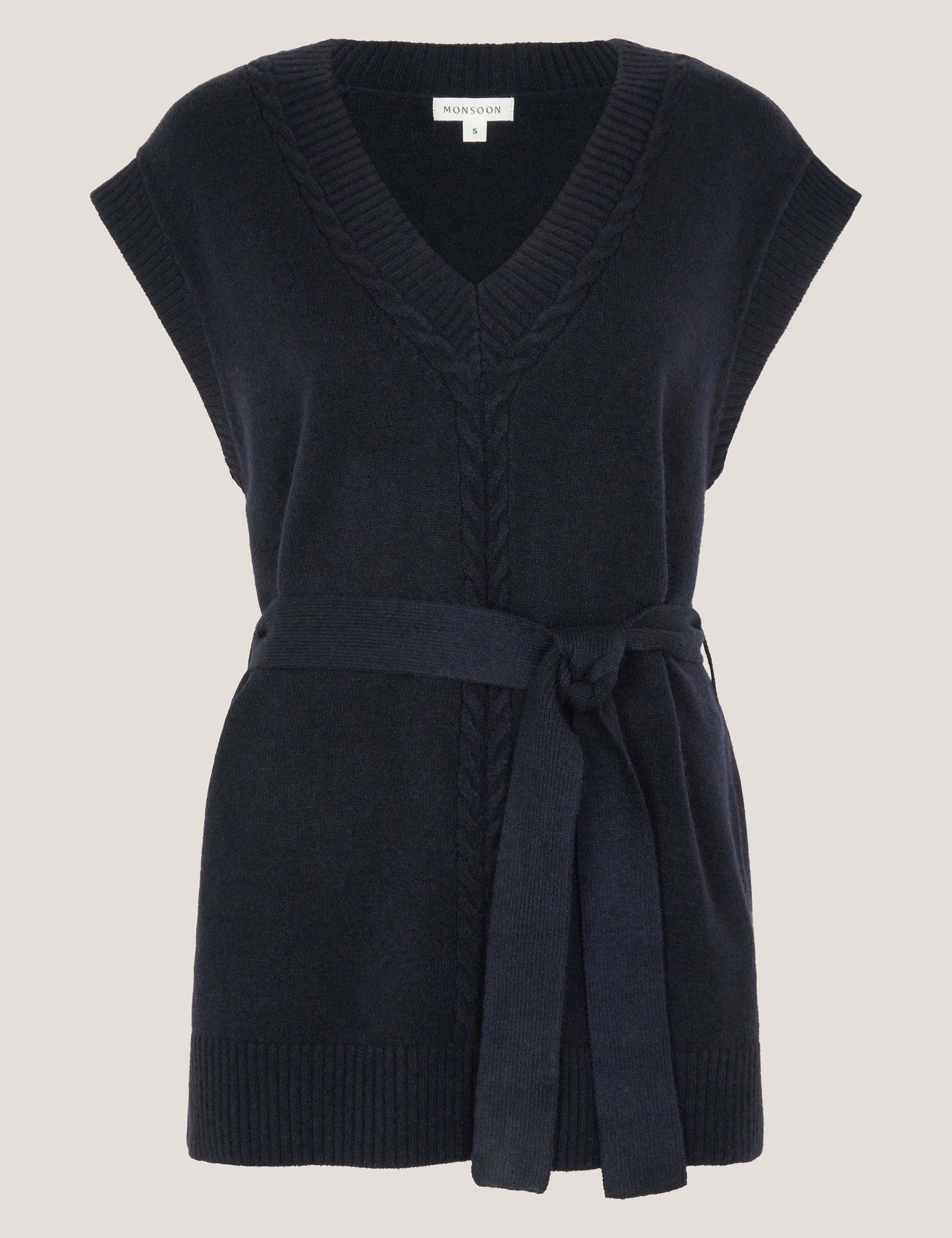 Cable Knit V-Neck Knitted Vest 2 of 6