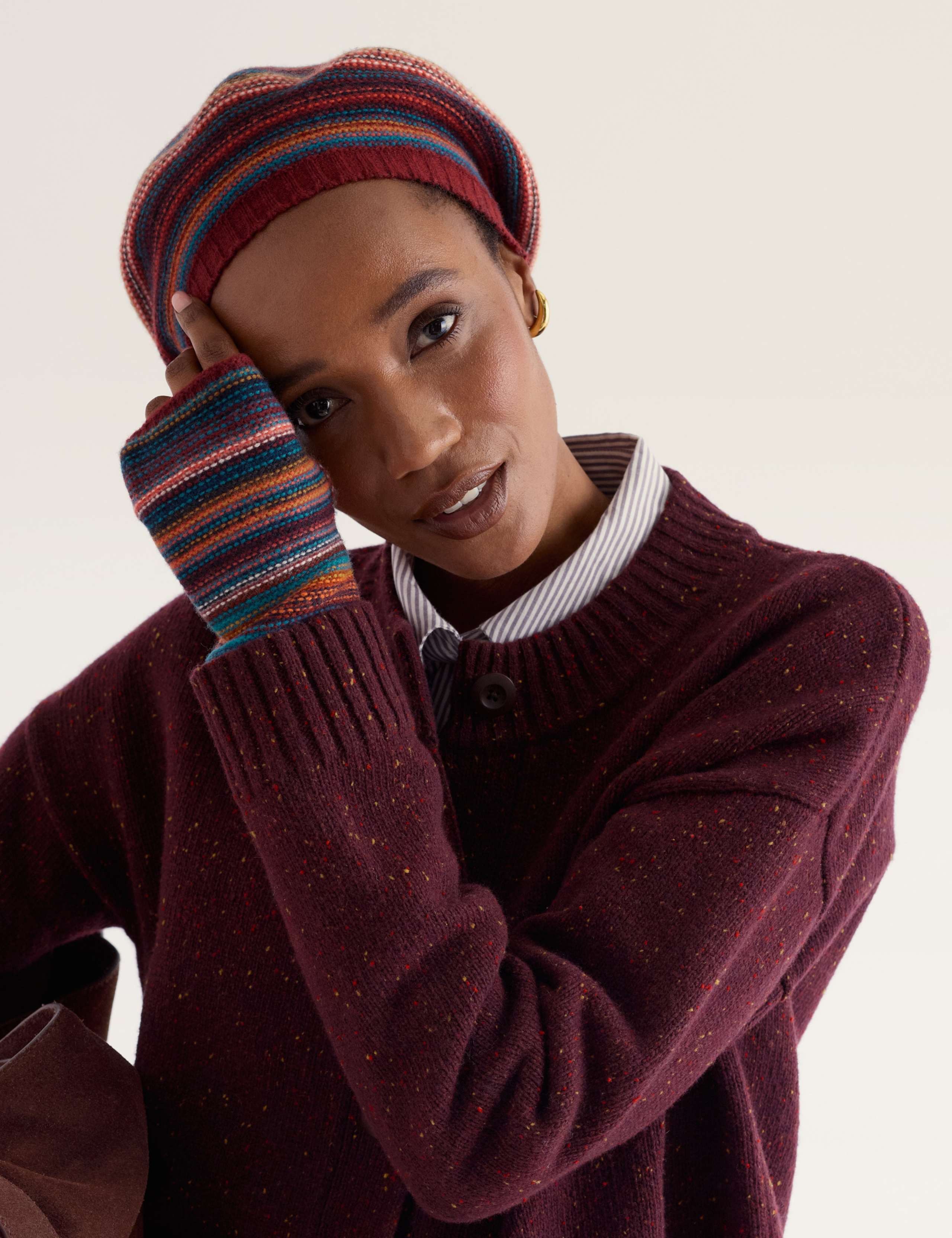 Wool Rich Striped Beret 3 of 4