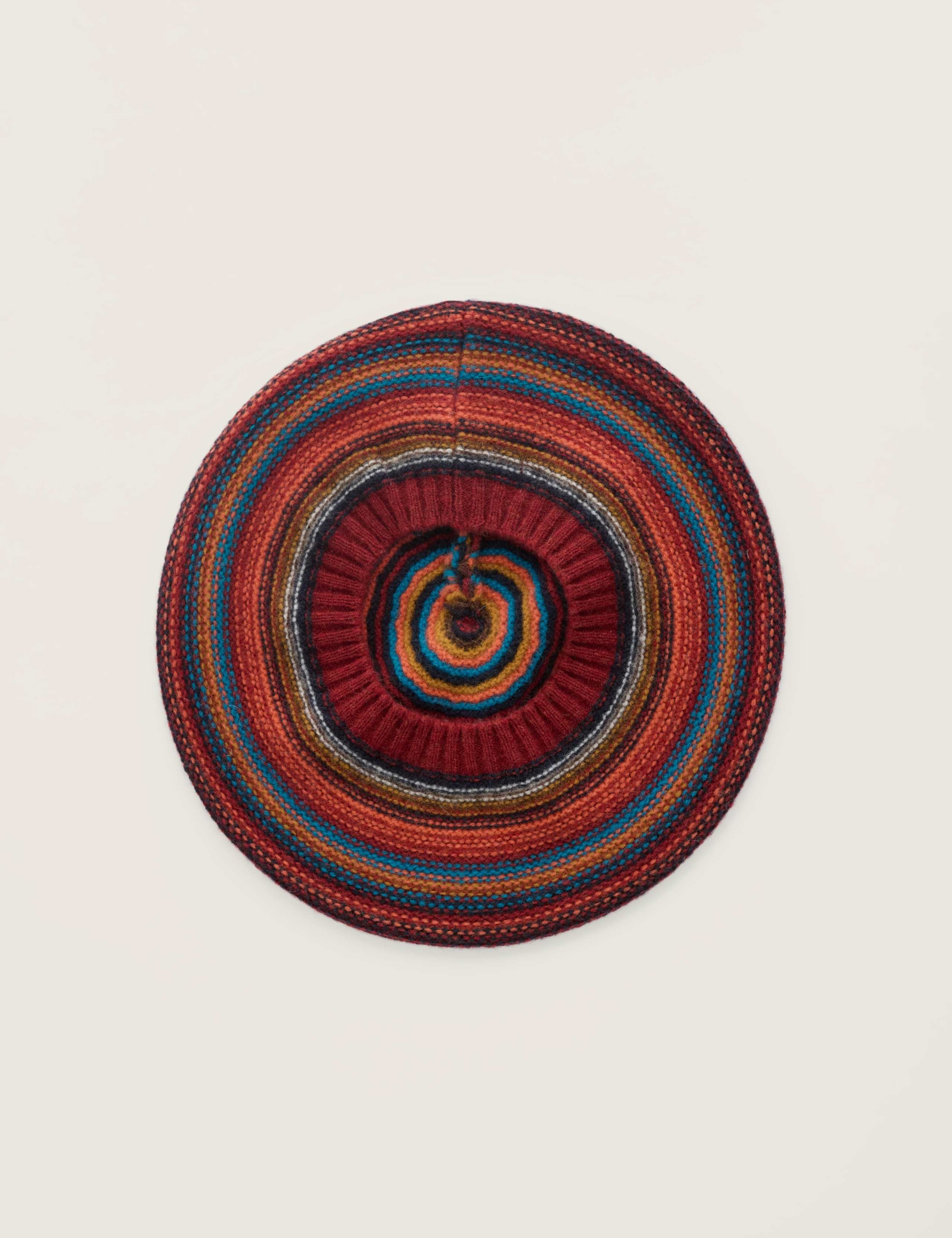 Wool Rich Striped Beret 4 of 4