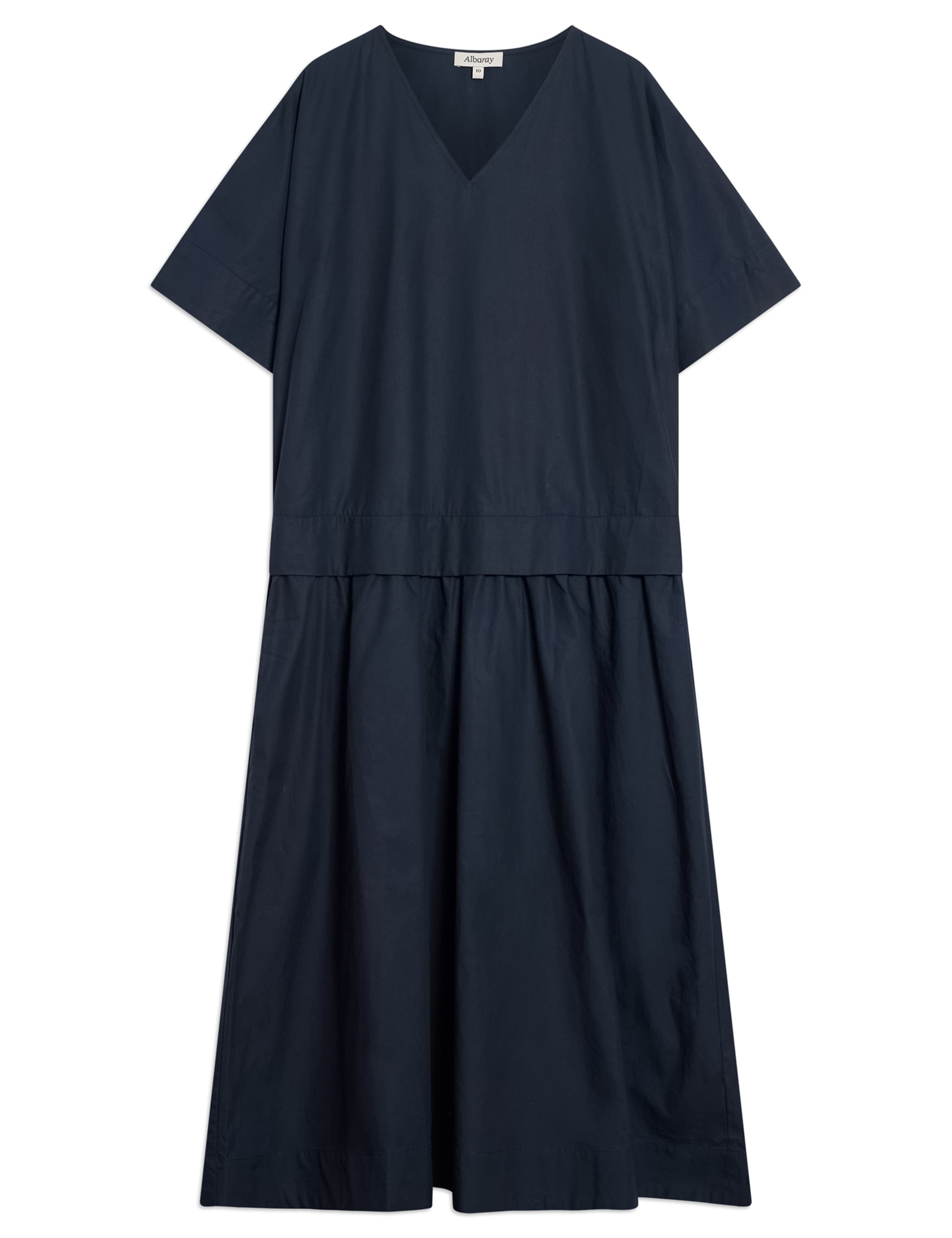 Pure Cotton Dropped Waist Midi Smock Dress 2 of 6