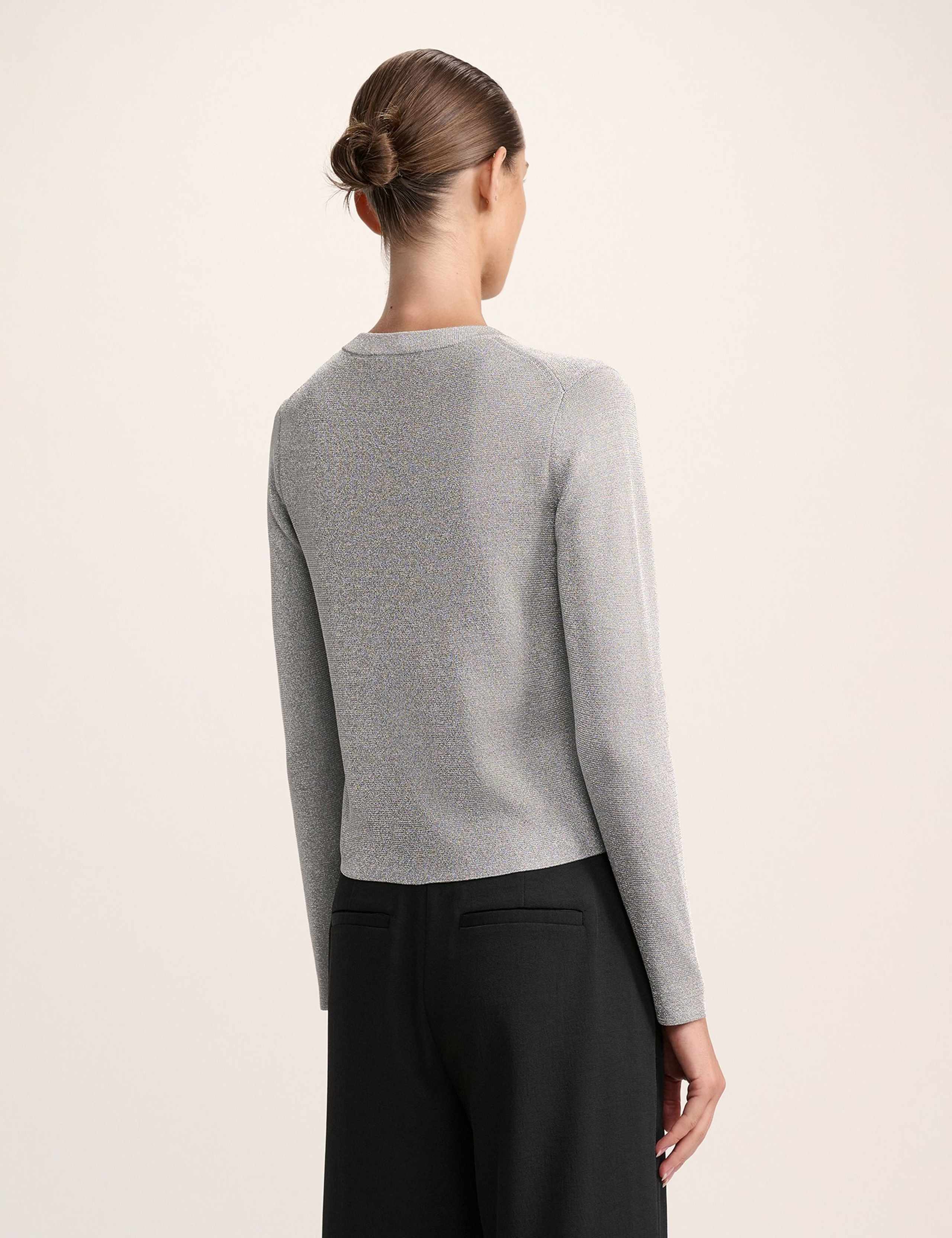 Sparkly Crew Neck Cardigan 4 of 5