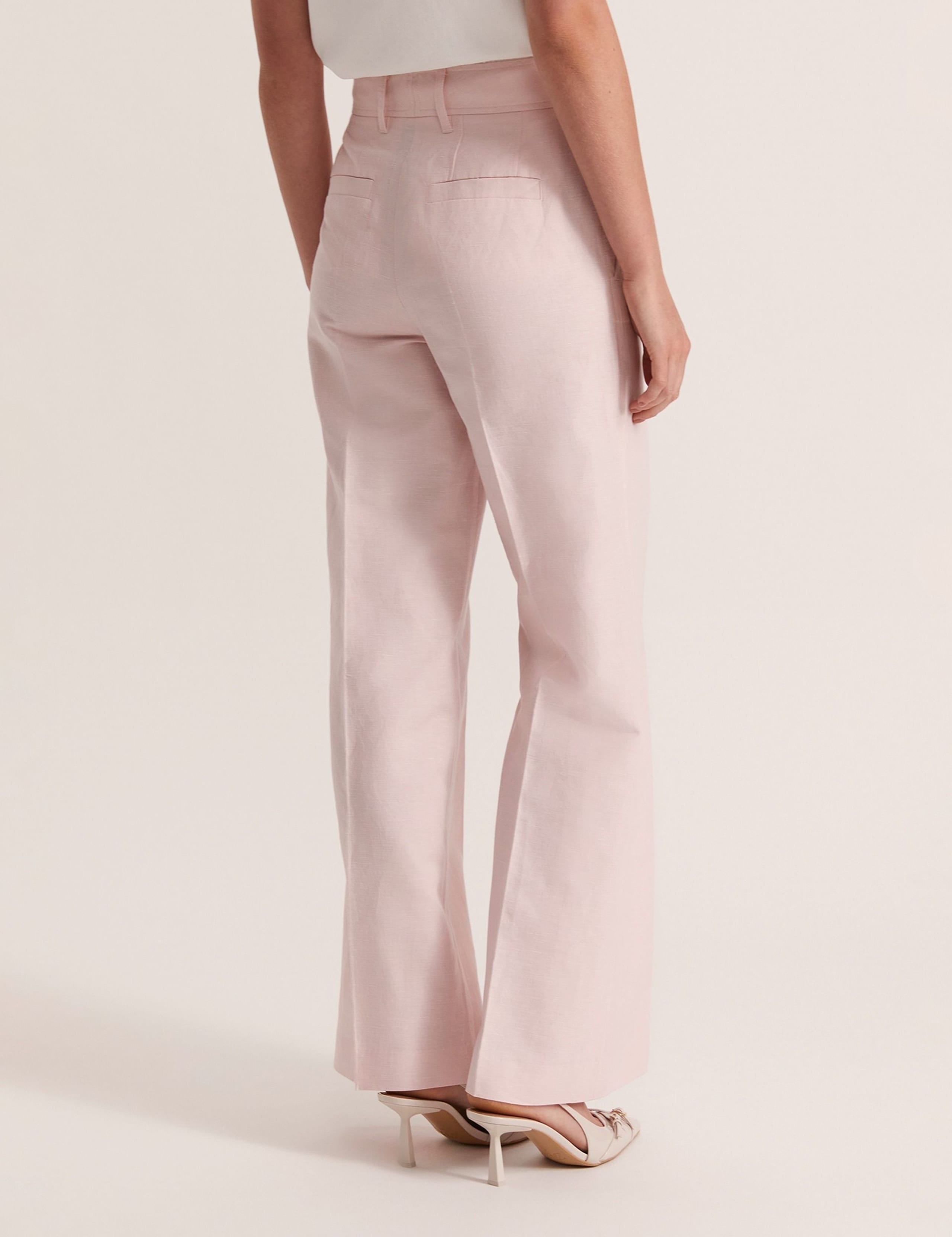 Linen Blend Wide Leg Trousers 4 of 6