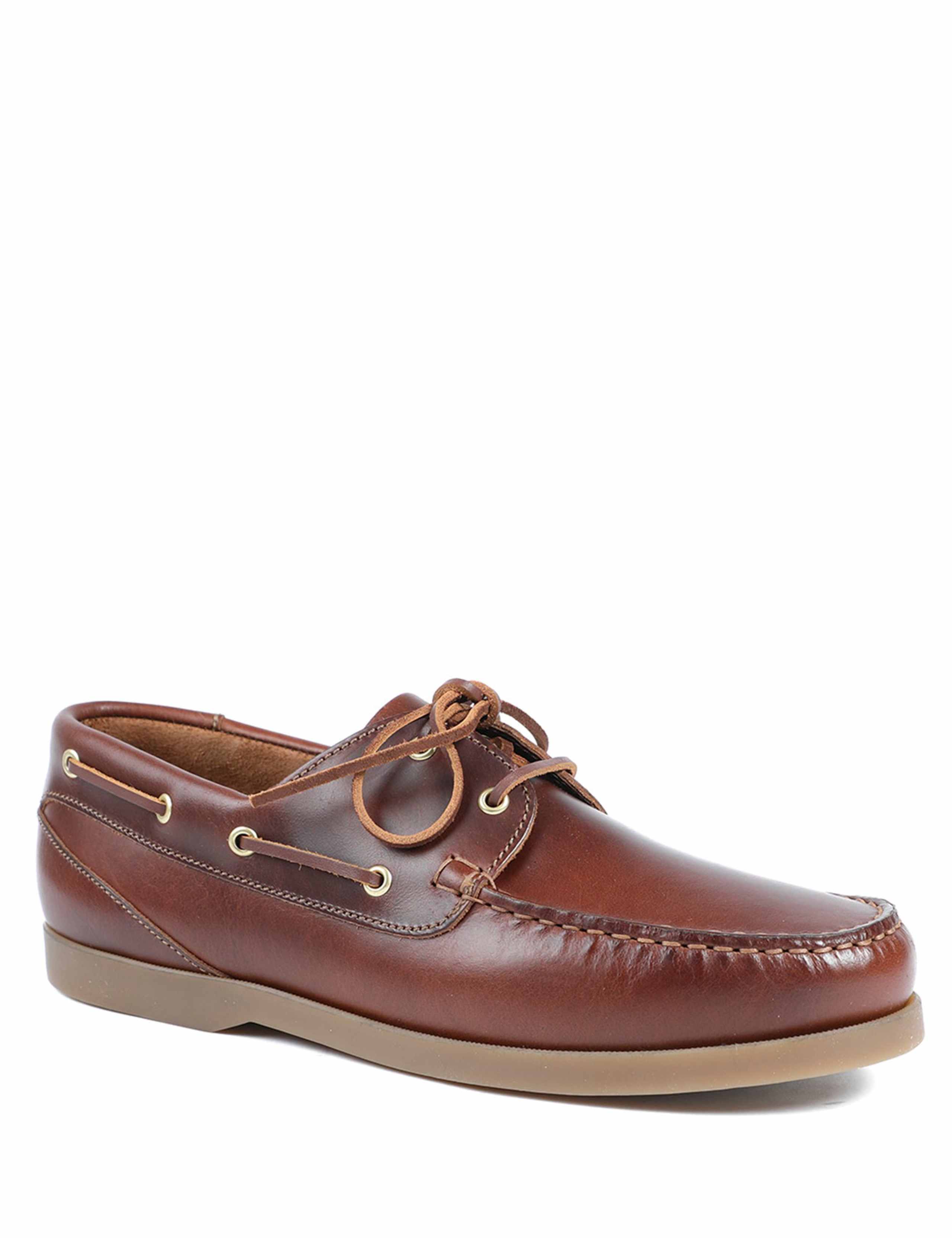 Wide Fit Leather Boat Shoes 2 of 6