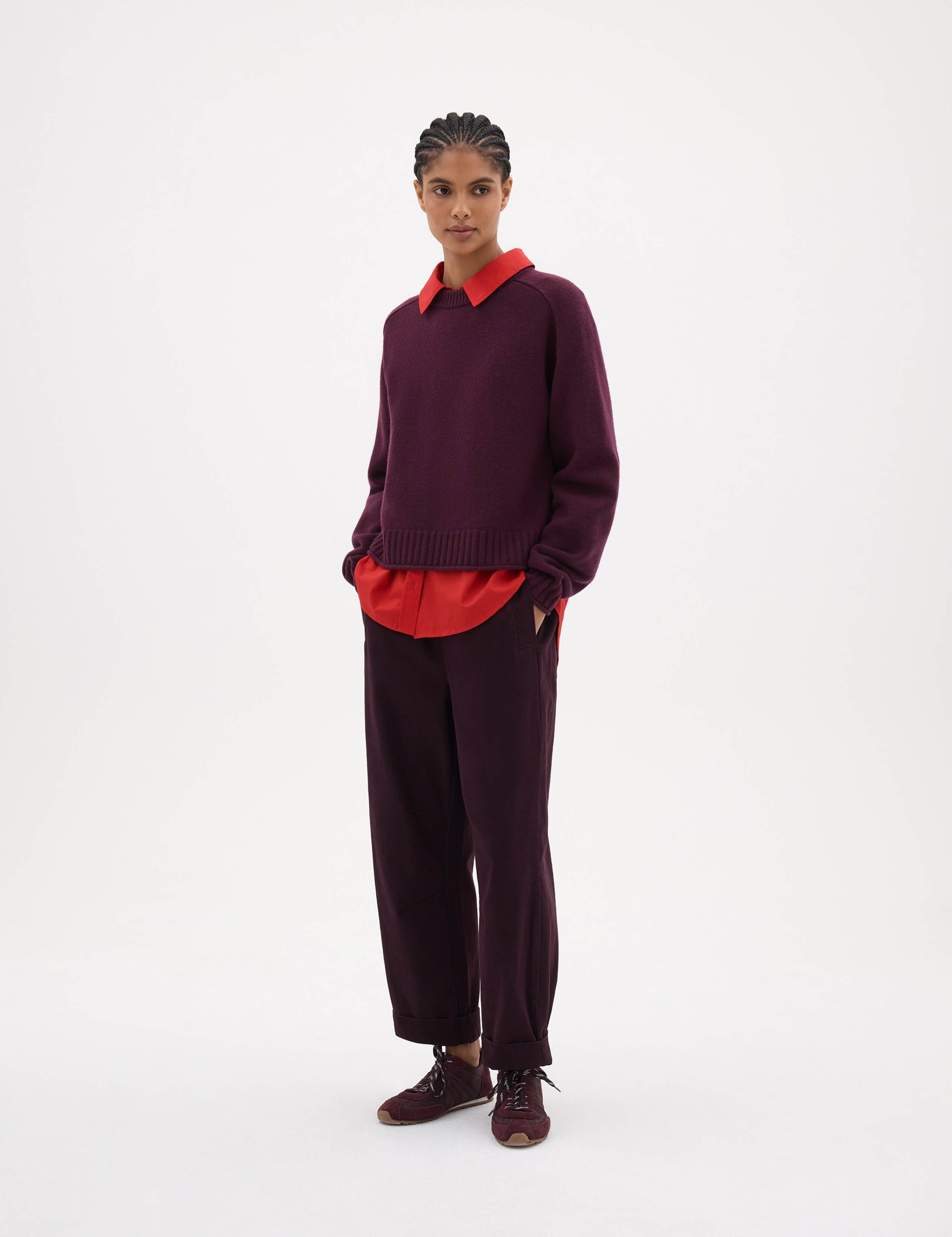Crew Neck Long Sleeve Jumper With Wool 3 of 5