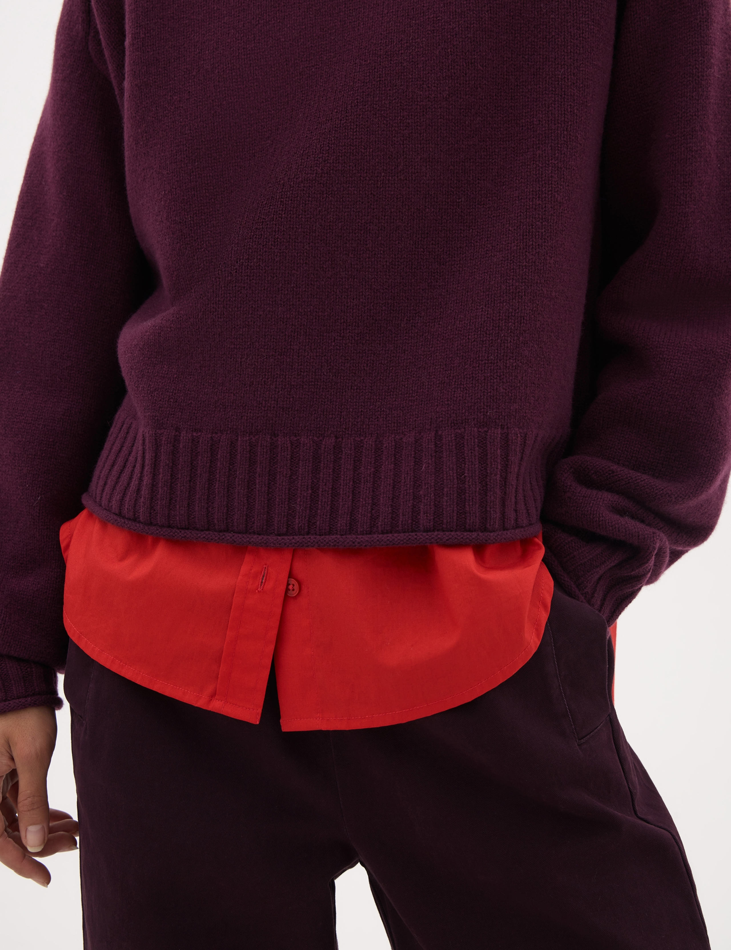 Crew Neck Long Sleeve Jumper With Wool 4 of 5