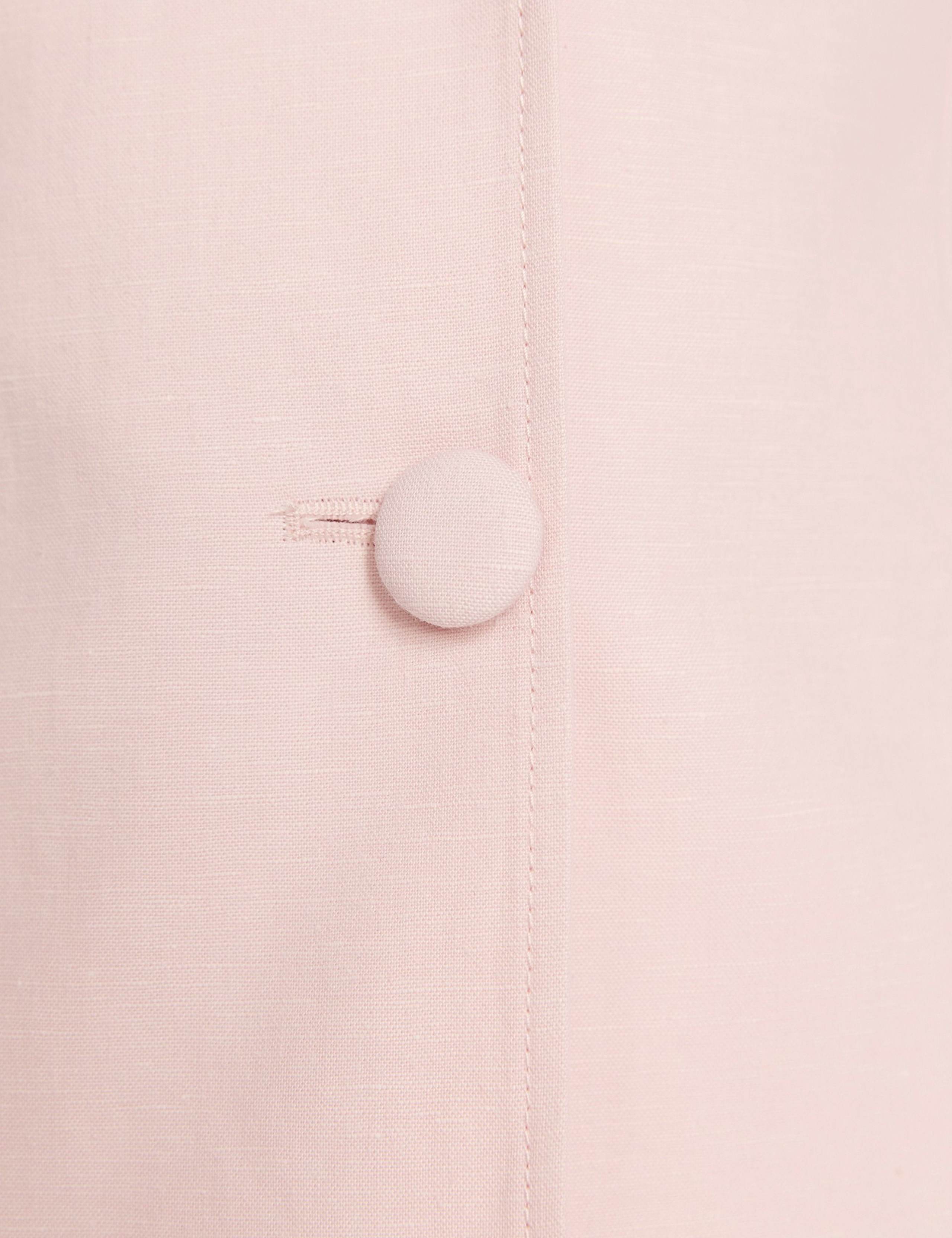 Linen Blend Tailored Short Sleeve Blazer 4 of 6