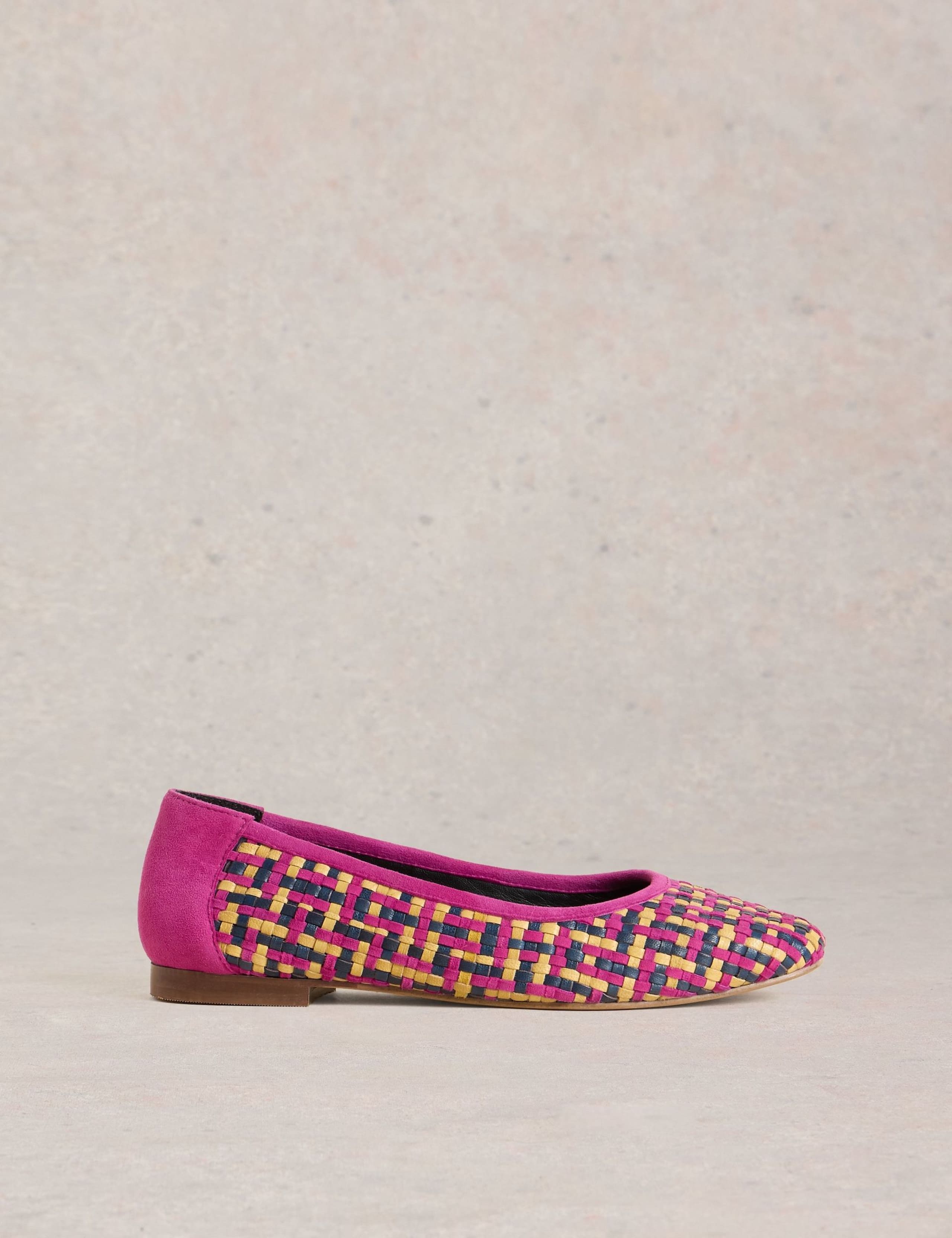Leather Woven Ballet Pumps 1 of 4