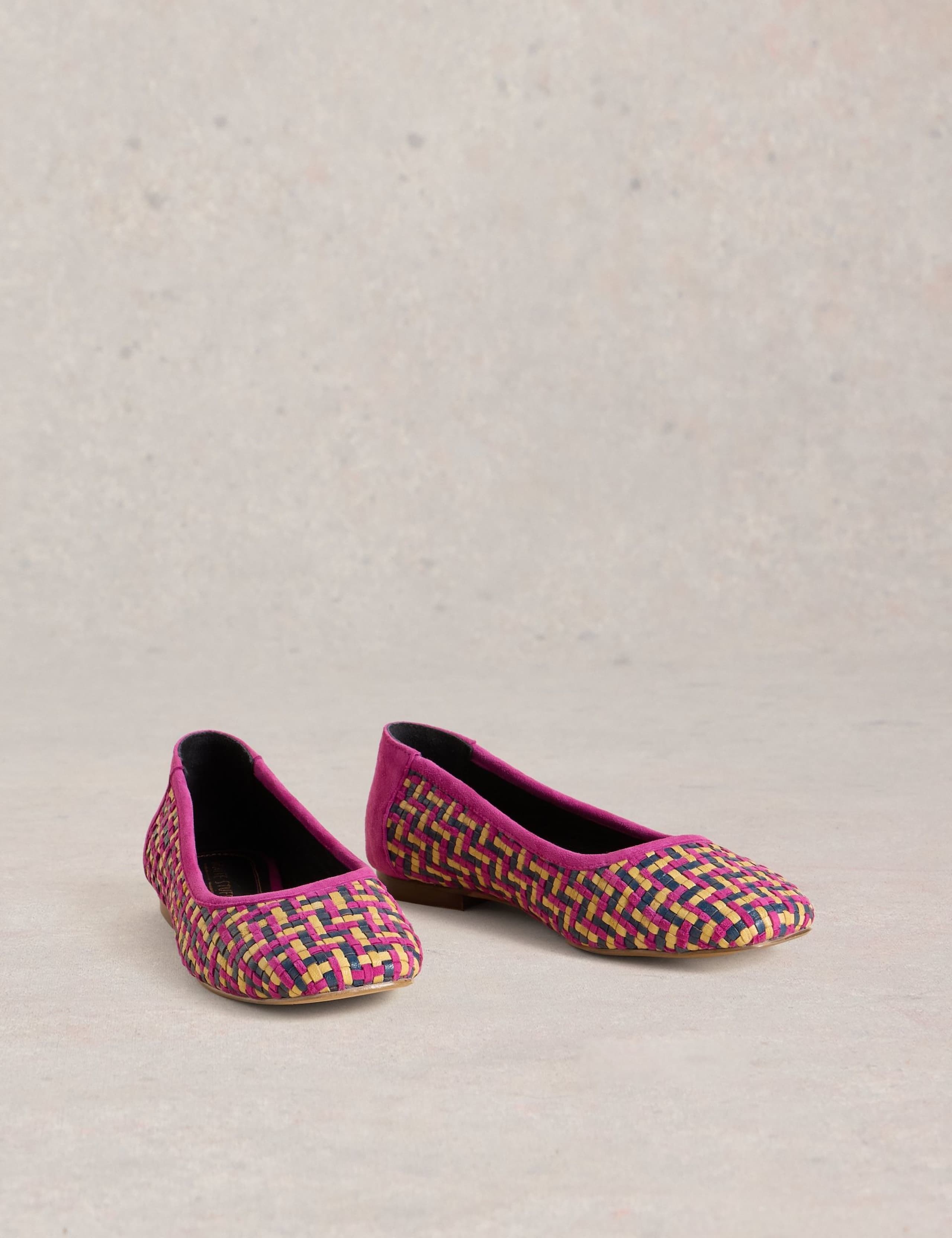 Leather Woven Ballet Pumps 2 of 4