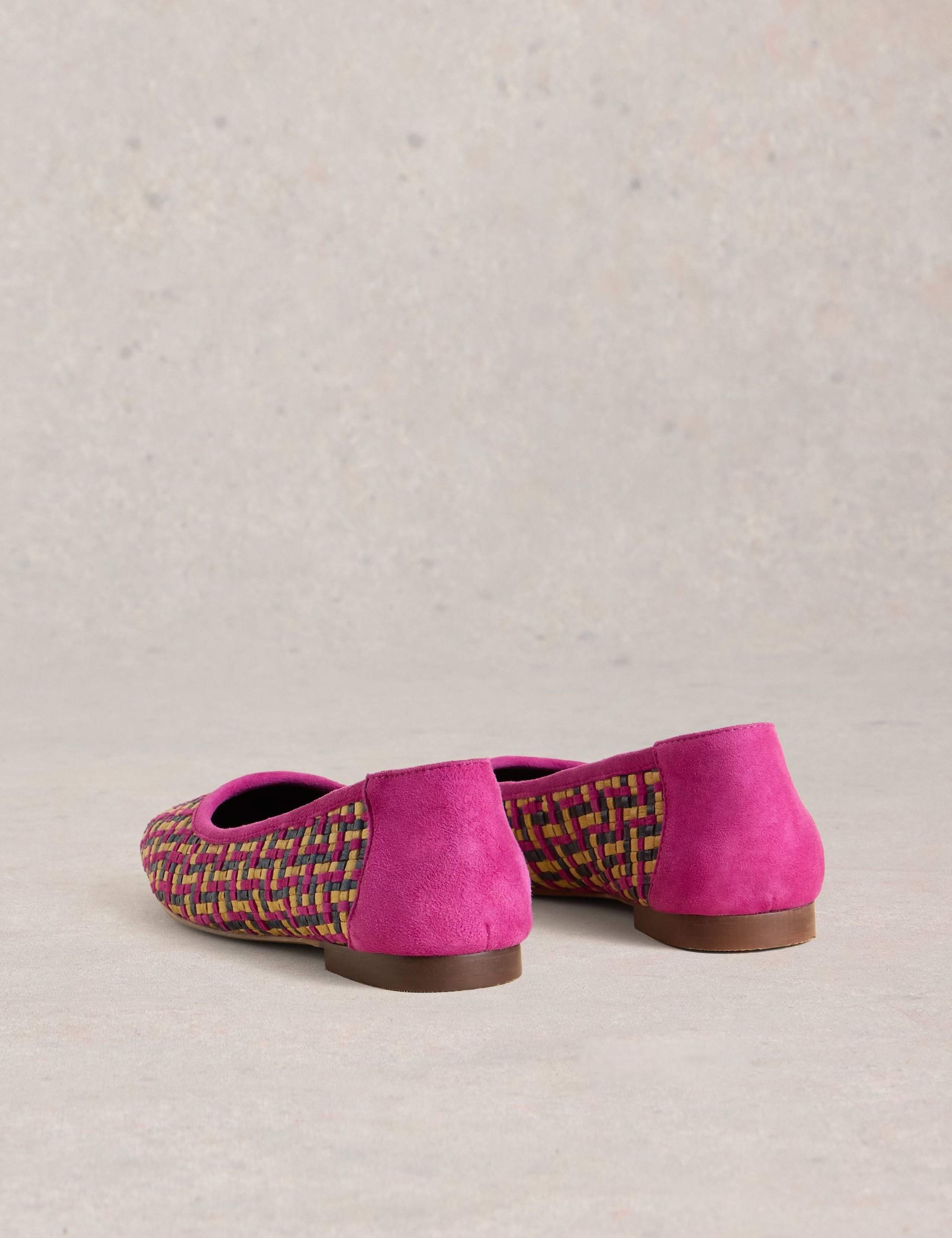 Leather Woven Ballet Pumps 3 of 4