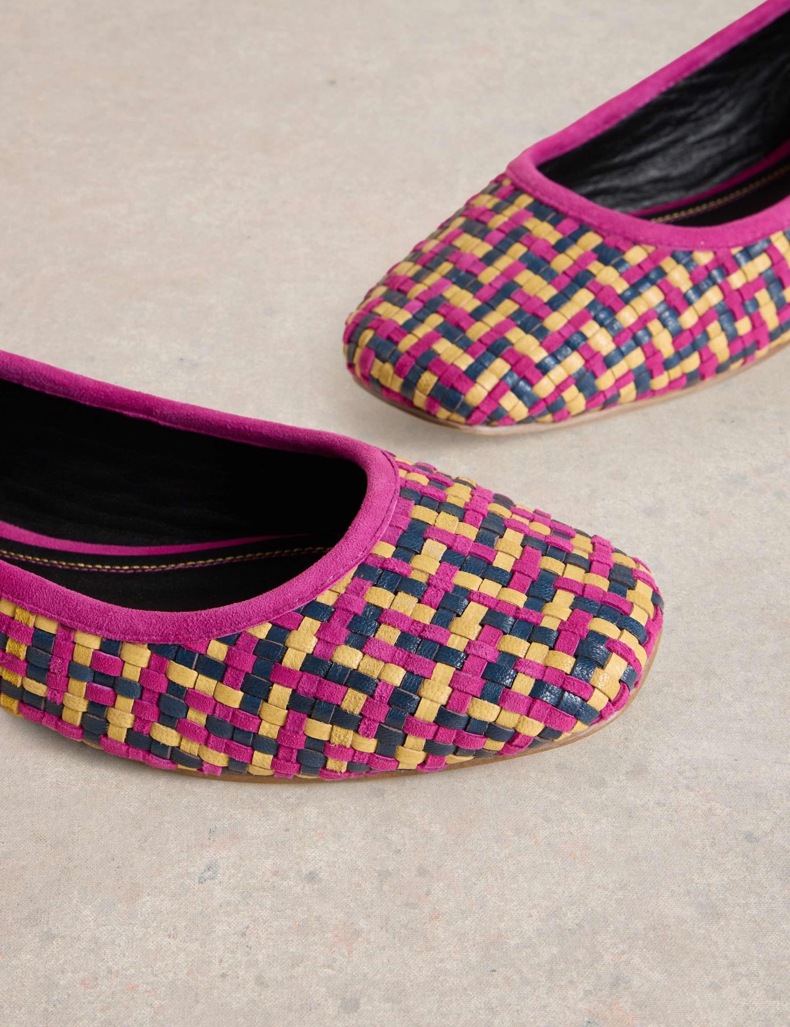 Leather Woven Ballet Pumps 4 of 4
