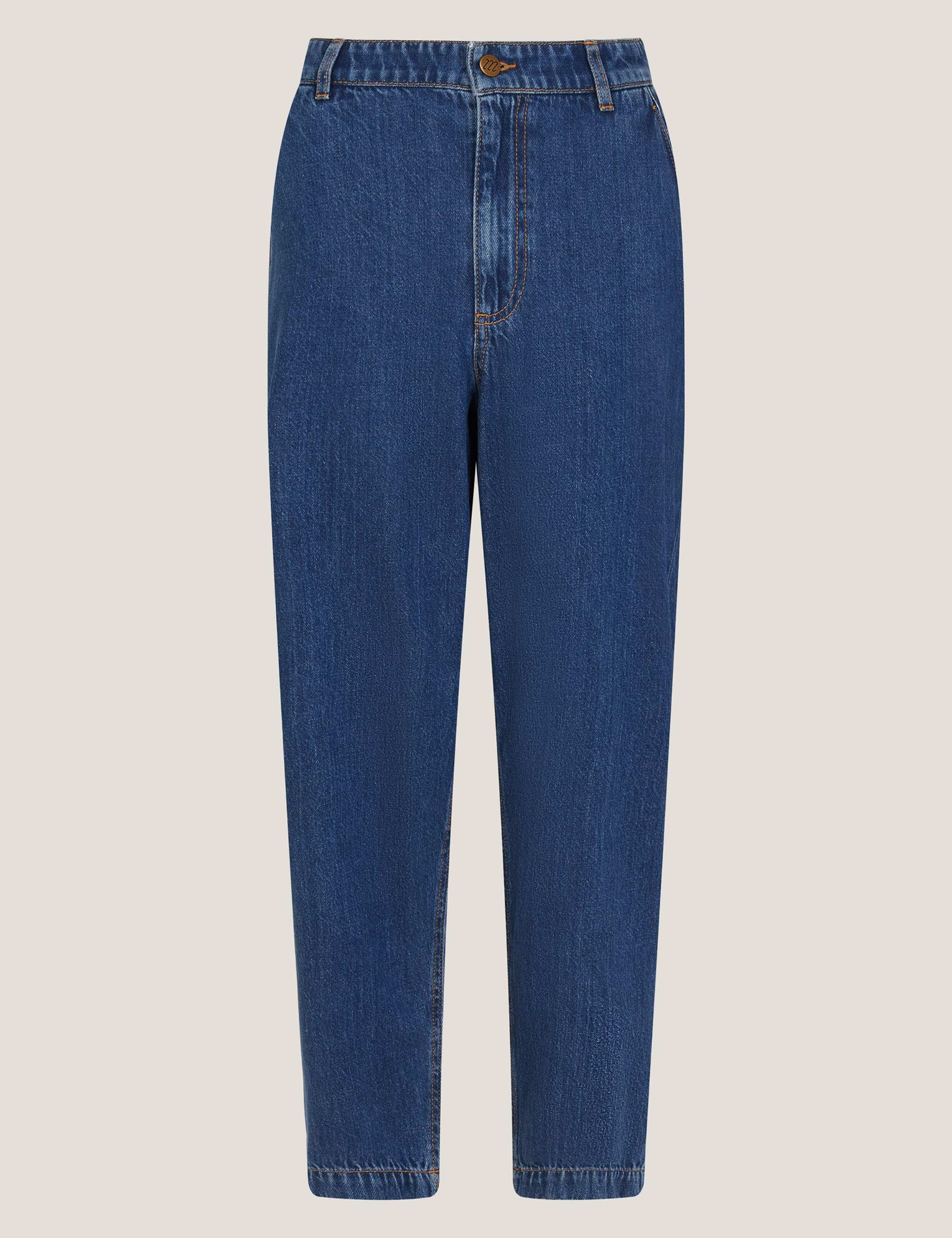 Lyocell Blend High Waisted Carrot Leg Jeans 2 of 5