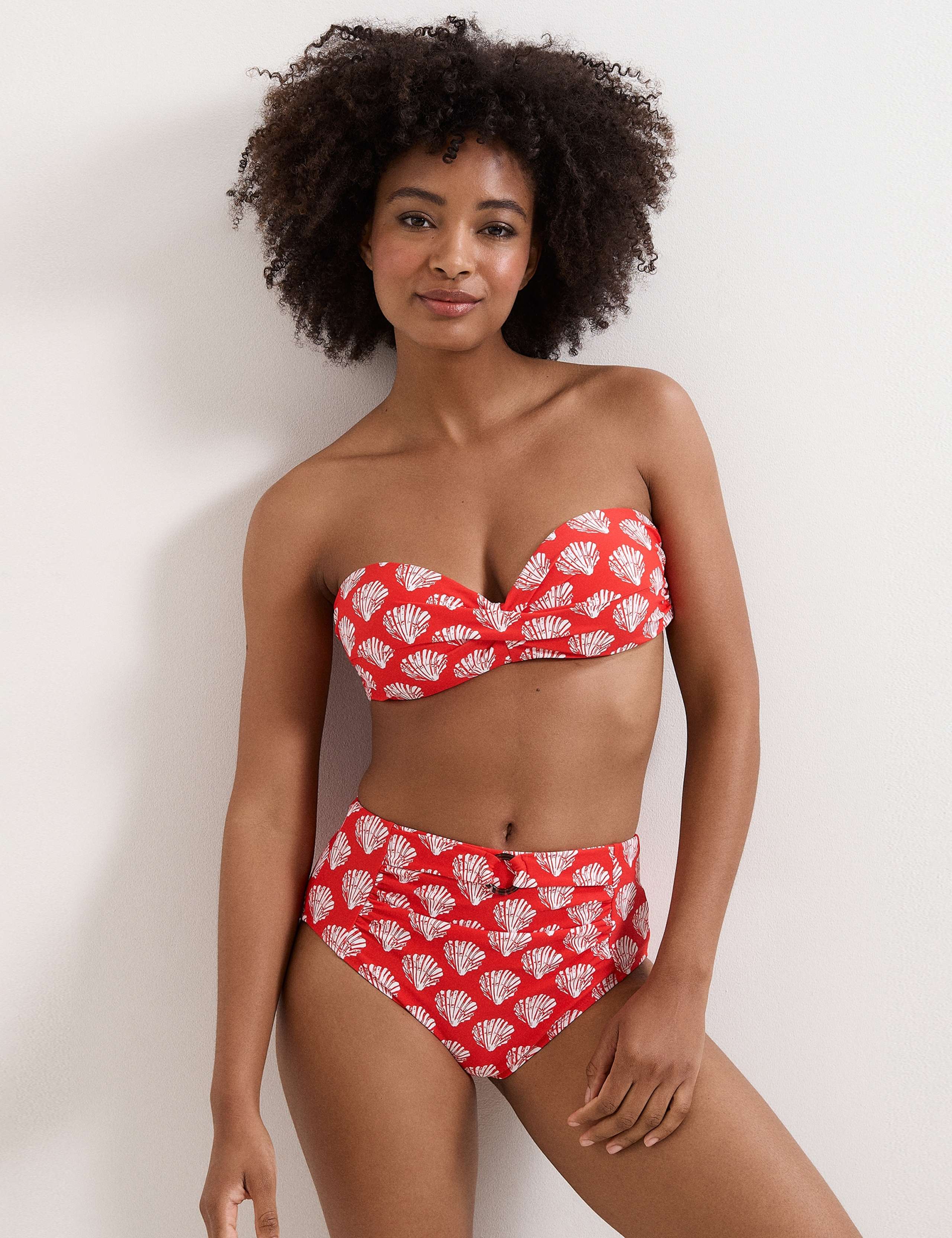 Shell Print High Waisted Bikini Bottoms 5 of 6