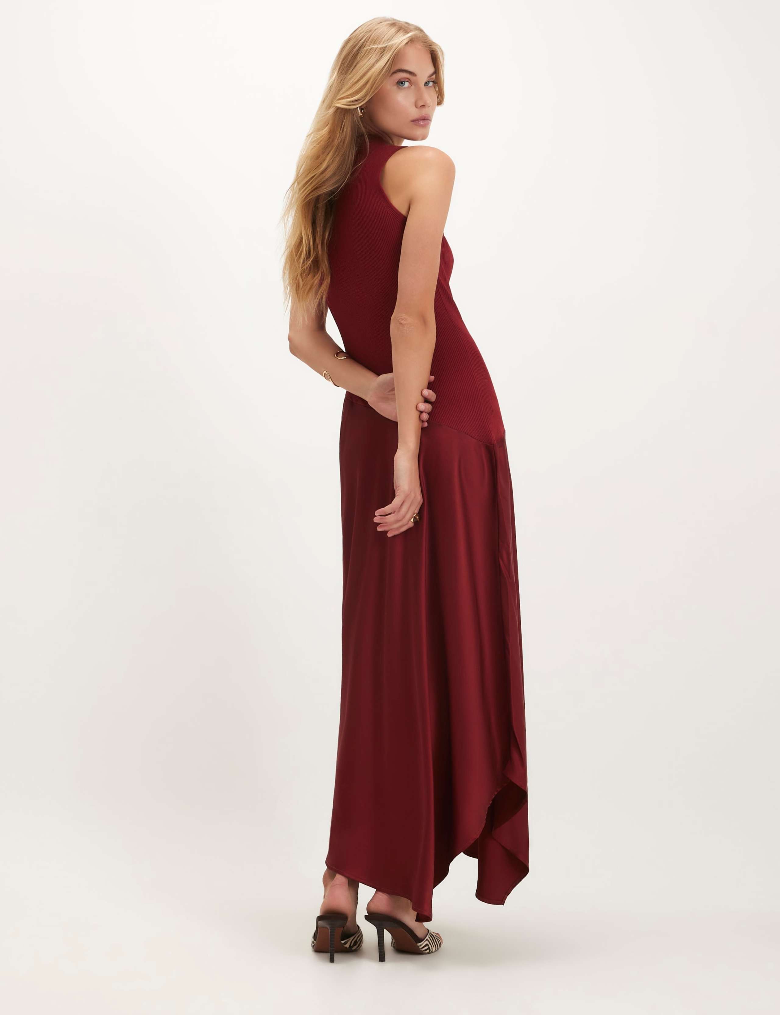 Knitted High Neck Maxi Bodycon Dress 3 of 5