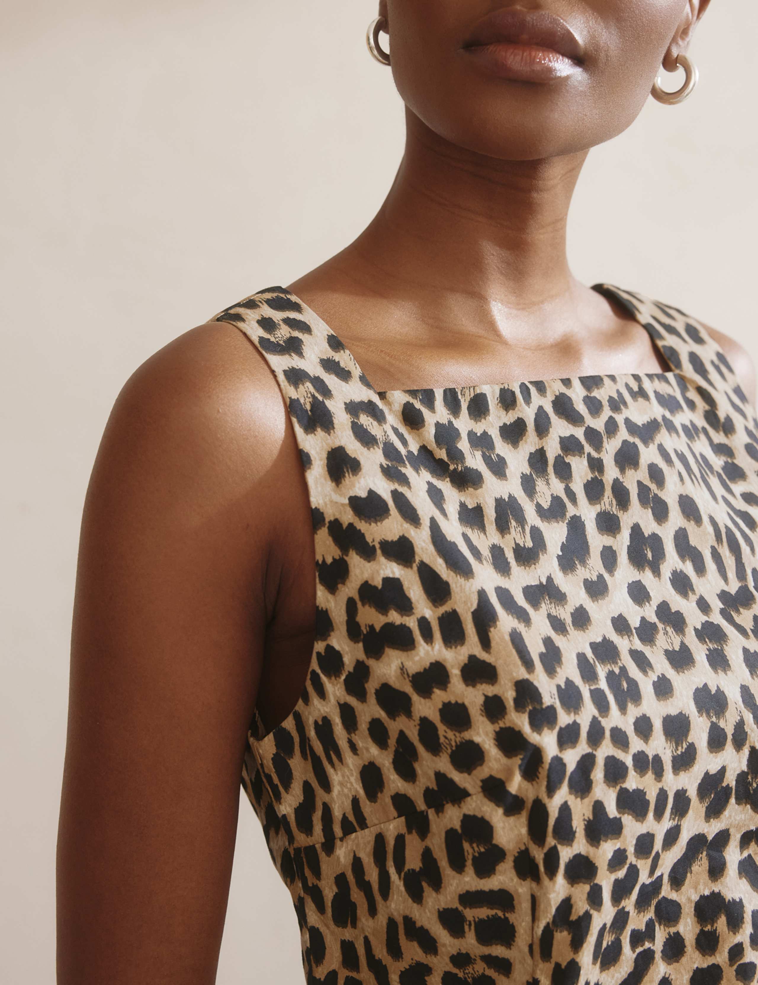 Pure Cotton Animal Print Mini Shift Dress 4 of 4