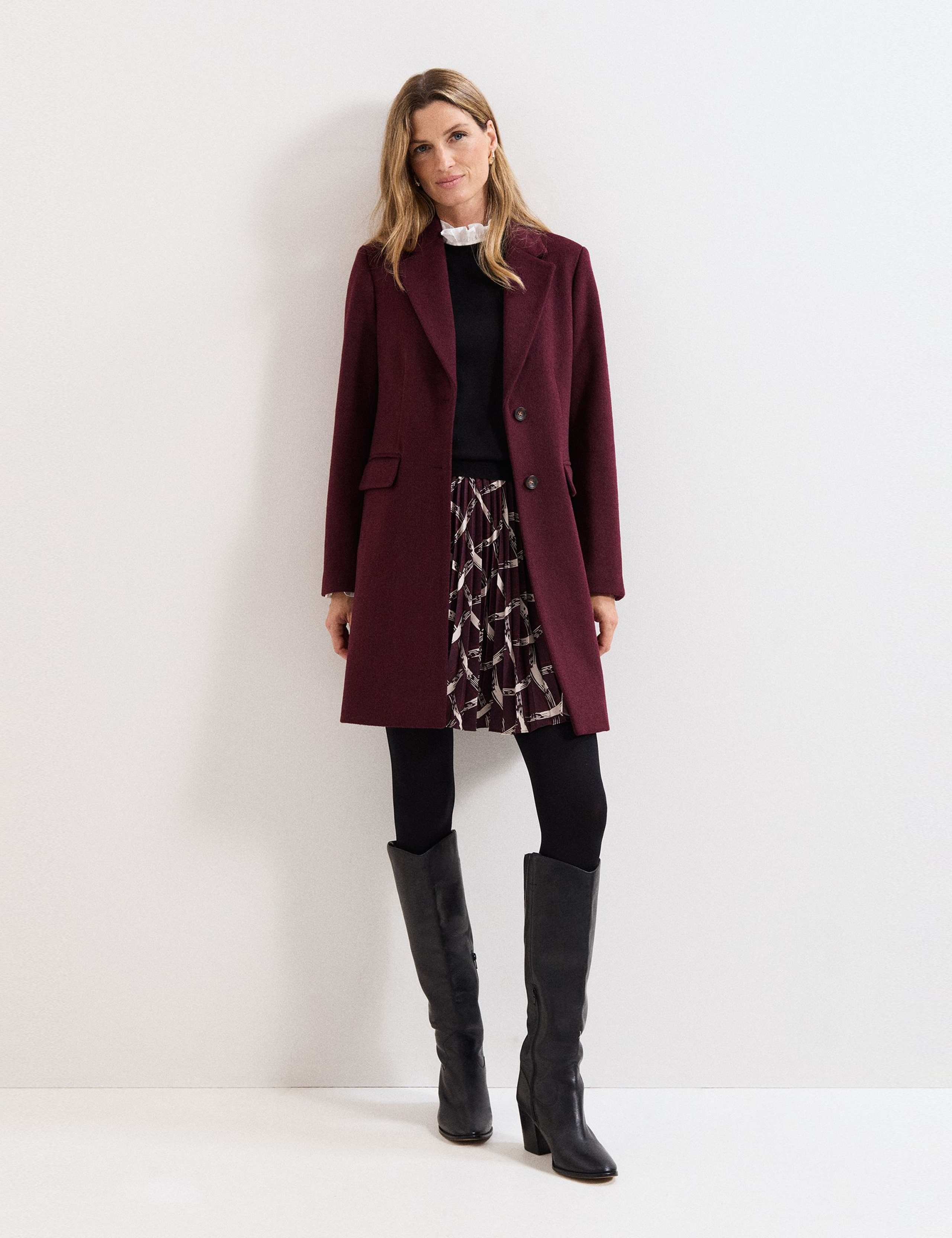 Wool Rich Collared Coat 1 of 9