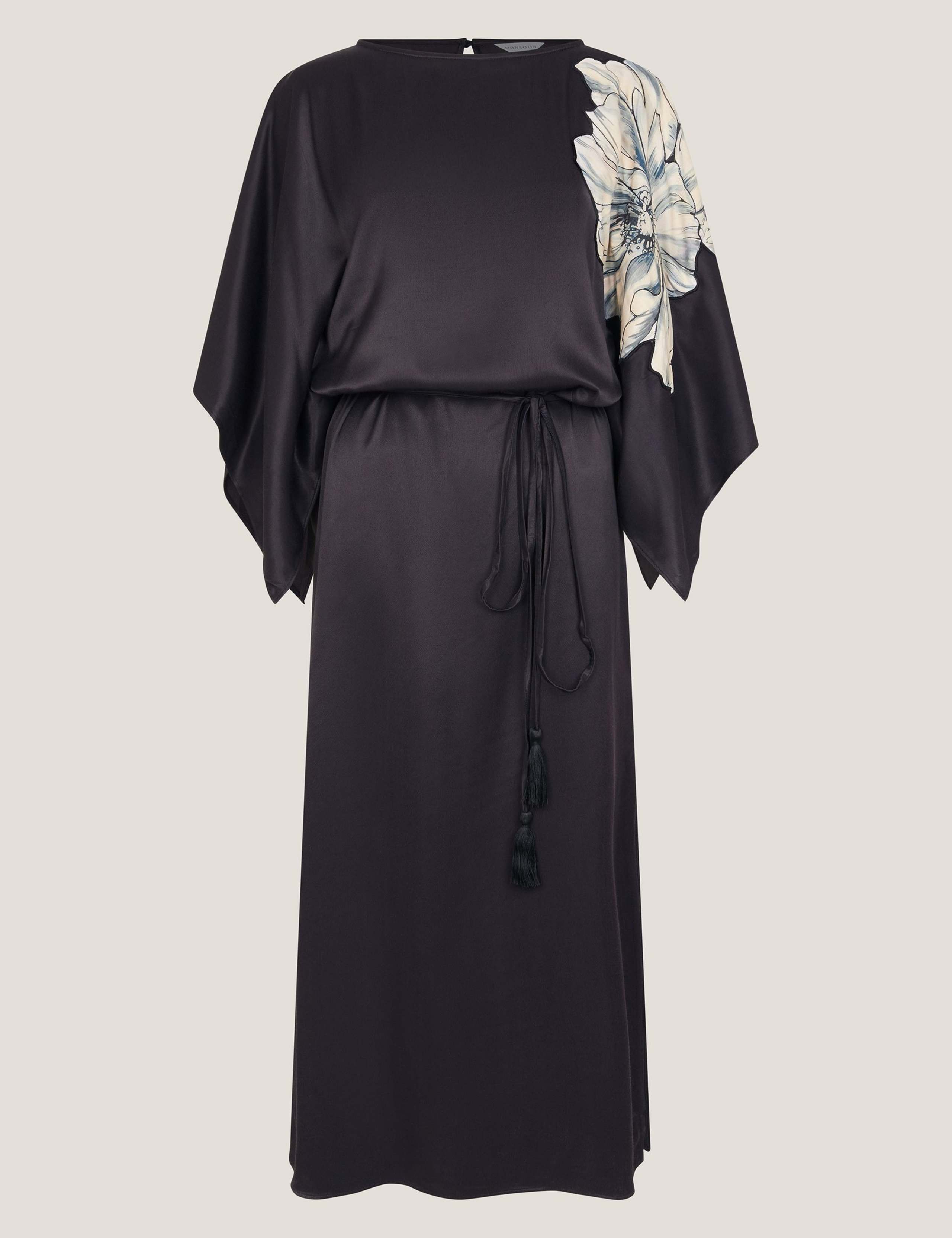 Floral Tie Waist Midi Kimono Dress 2 of 5
