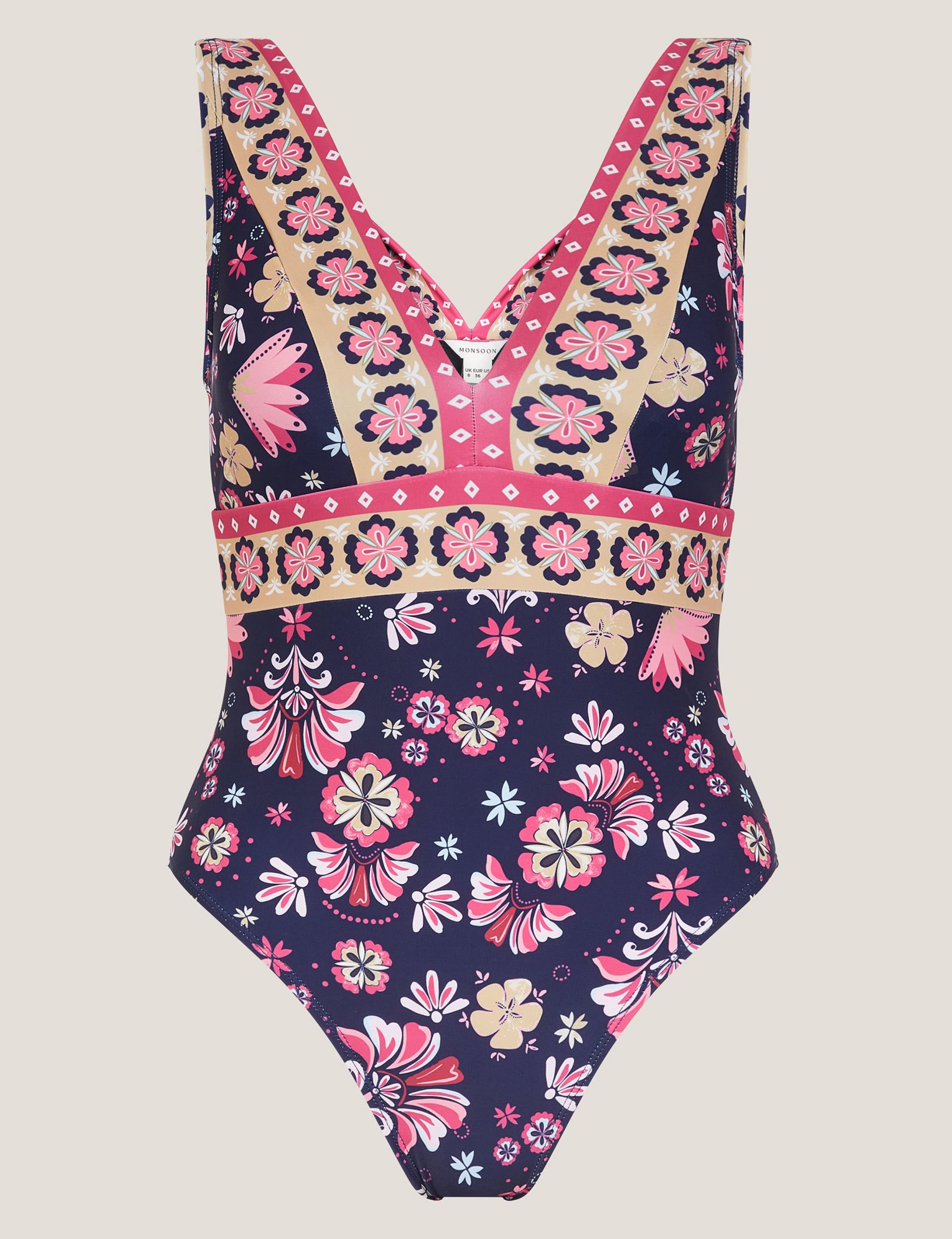 Floral V-Neck Swimsuit 2 of 5