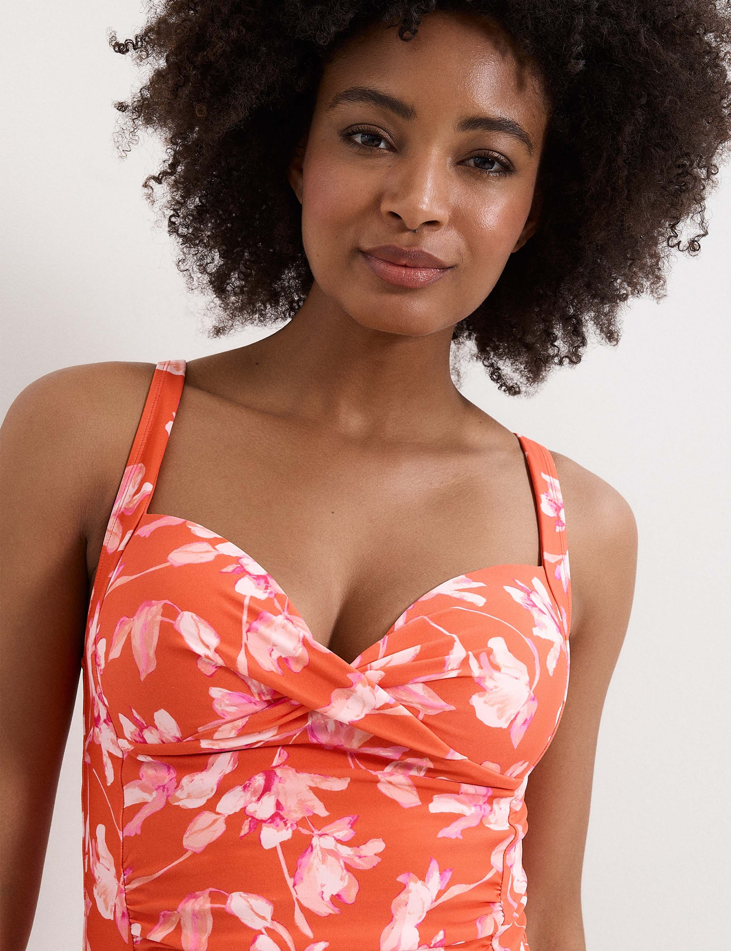Floral Print Ruched Tankini Top 7 of 8