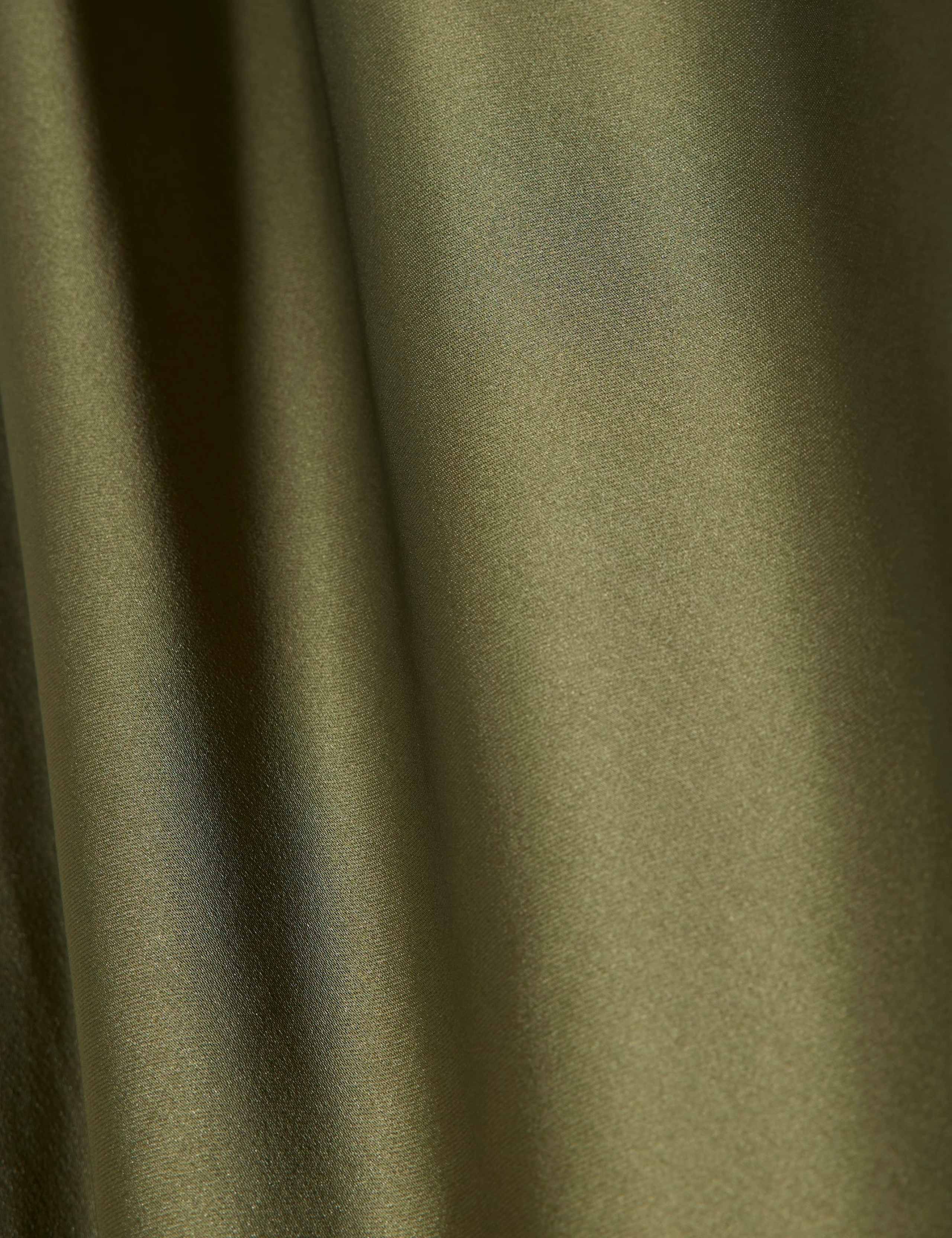 Satin Knitted High Neck Maxi Bodycon Dress 2 of 6