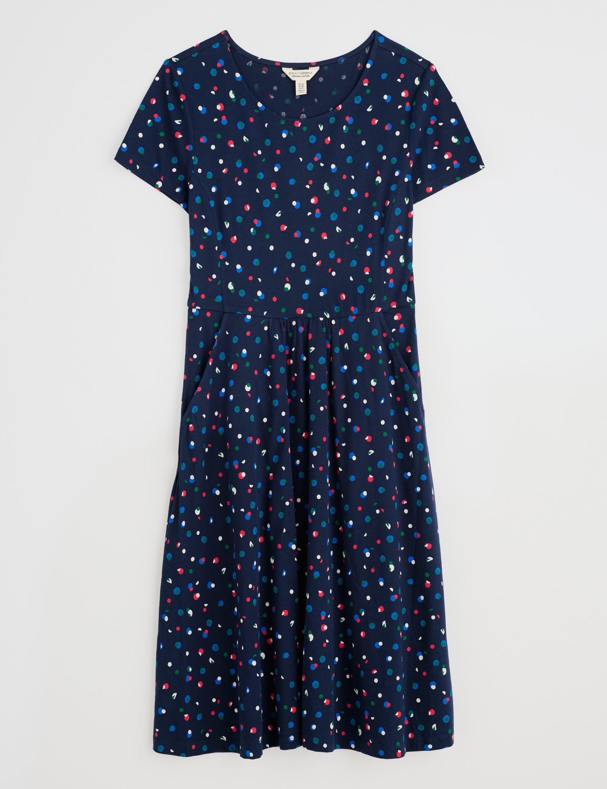 Cotton Rich Polka Dot Midi Skater Dress 2 of 4