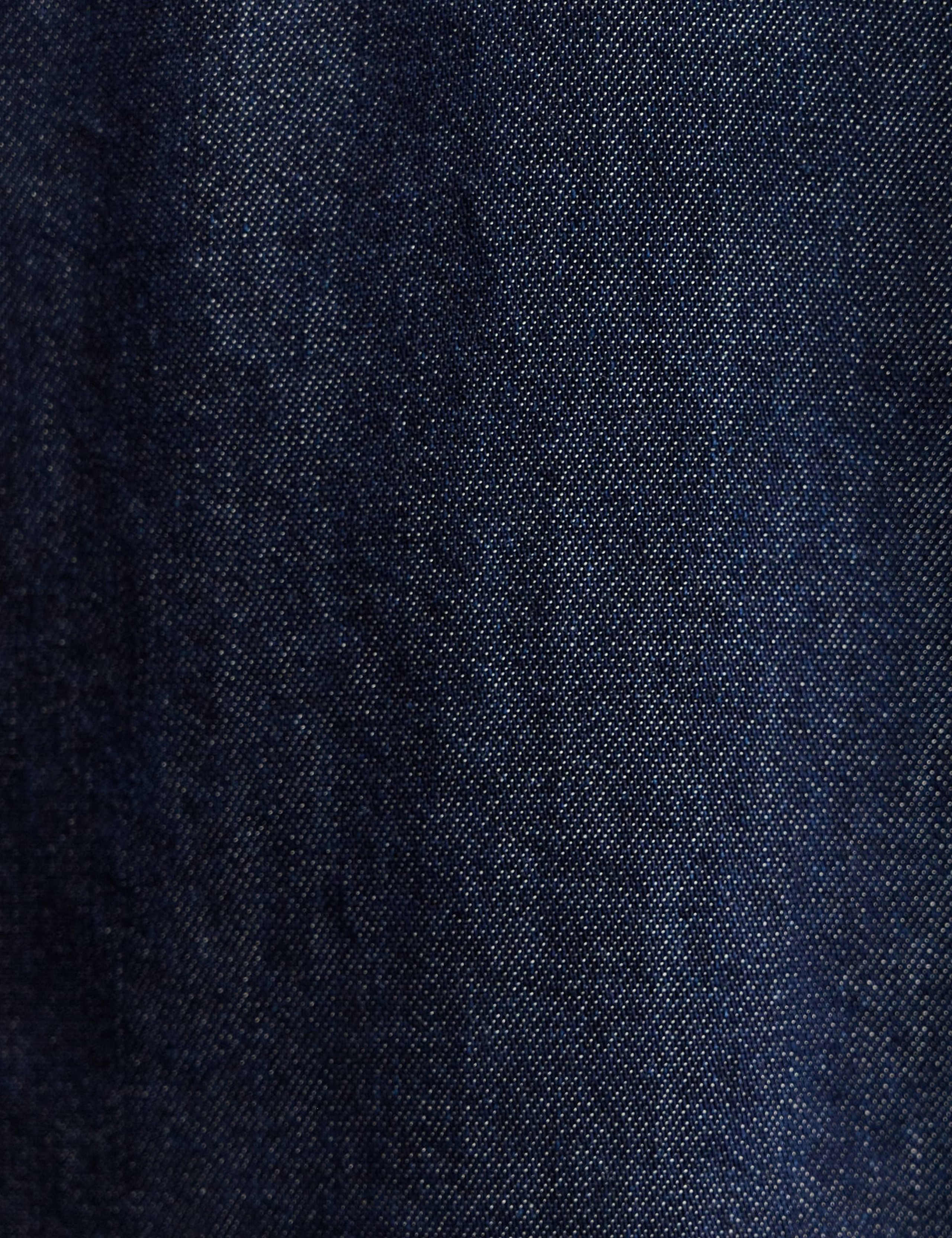 Denim Tie Neck Puff Sleeve Shirt 6 of 6