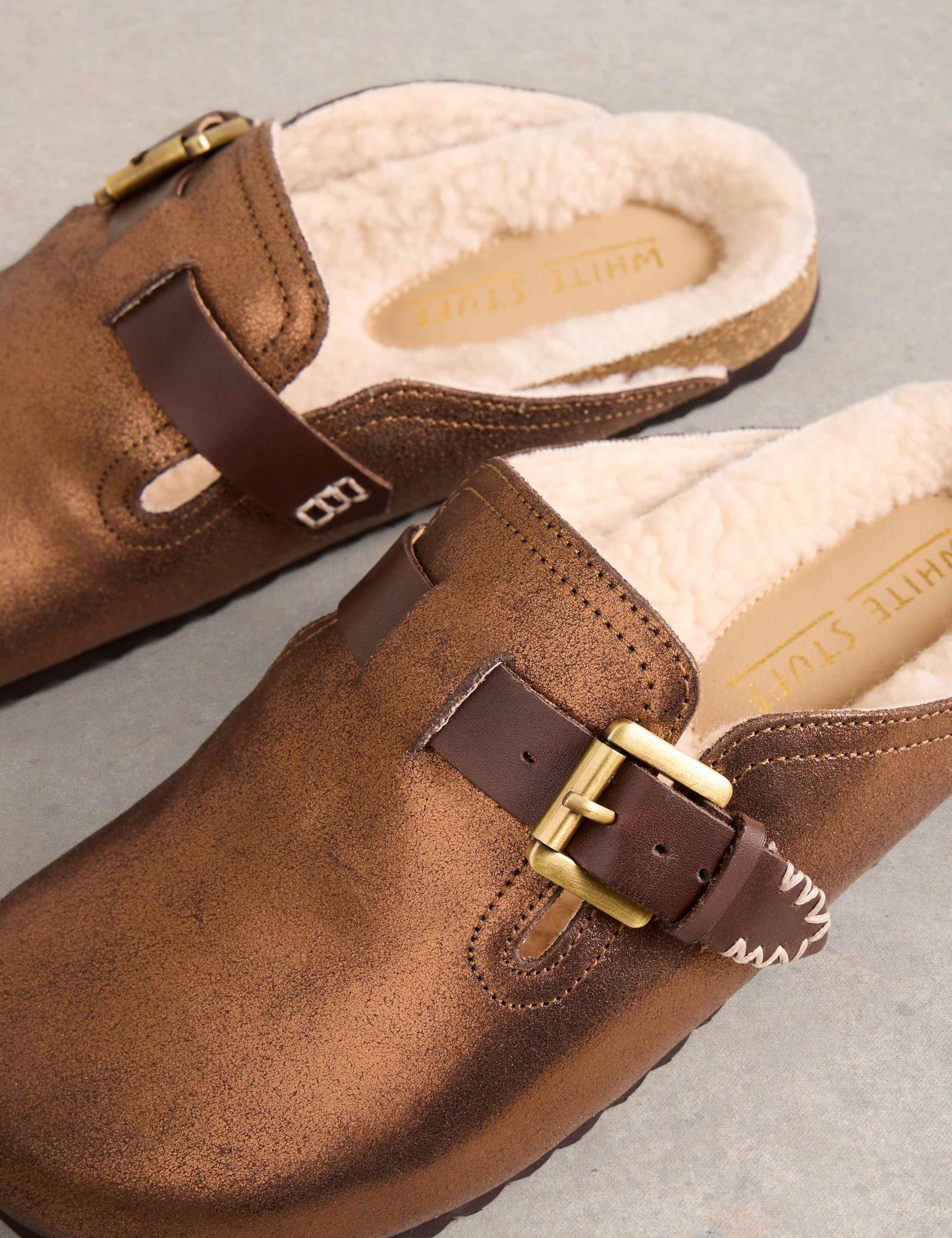 Leather Buckle Flat Mules 4 of 4