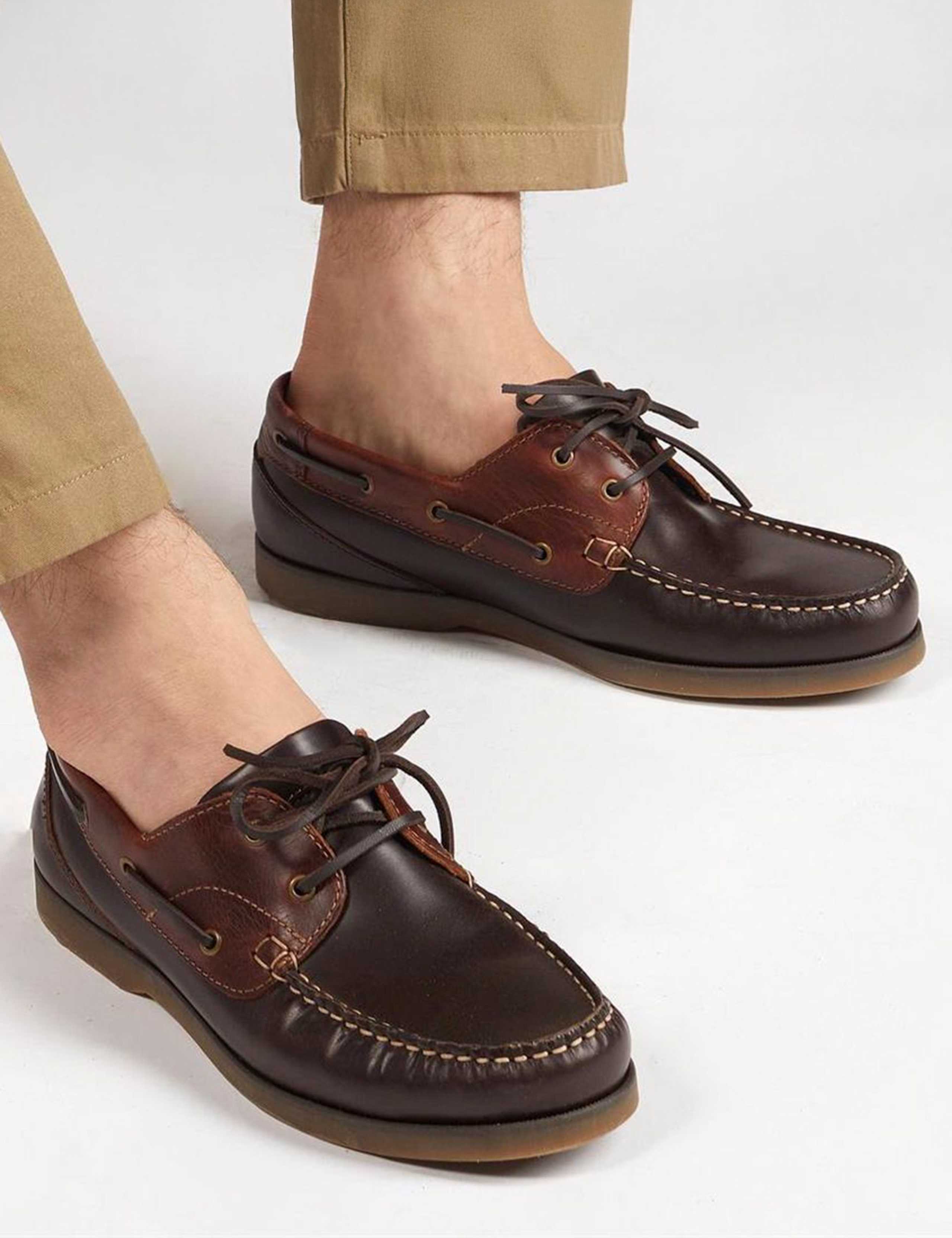 Leather Lace Up Boat Shoes 4 of 6