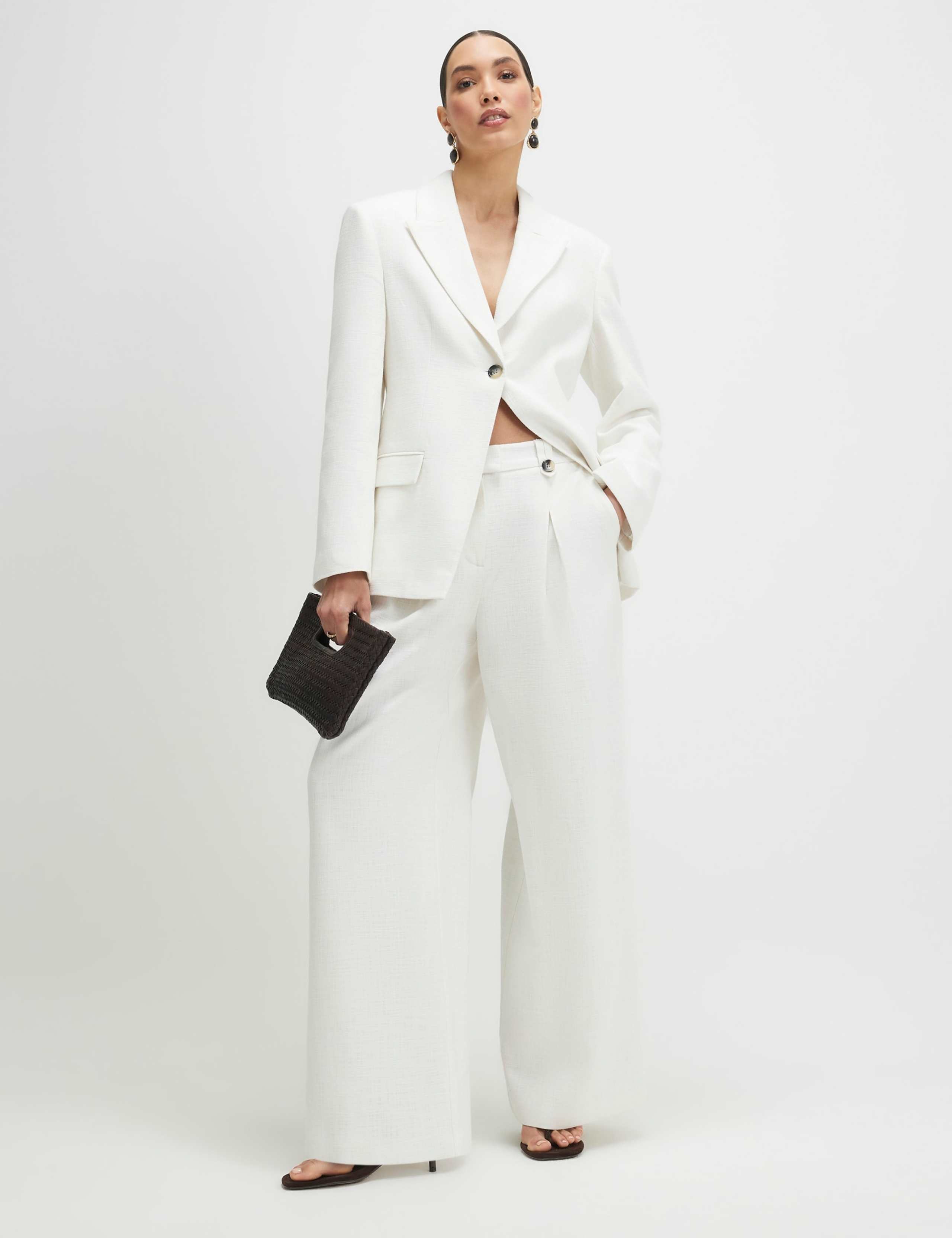 Pure Cotton Cinched Waist Blazer 2 of 4