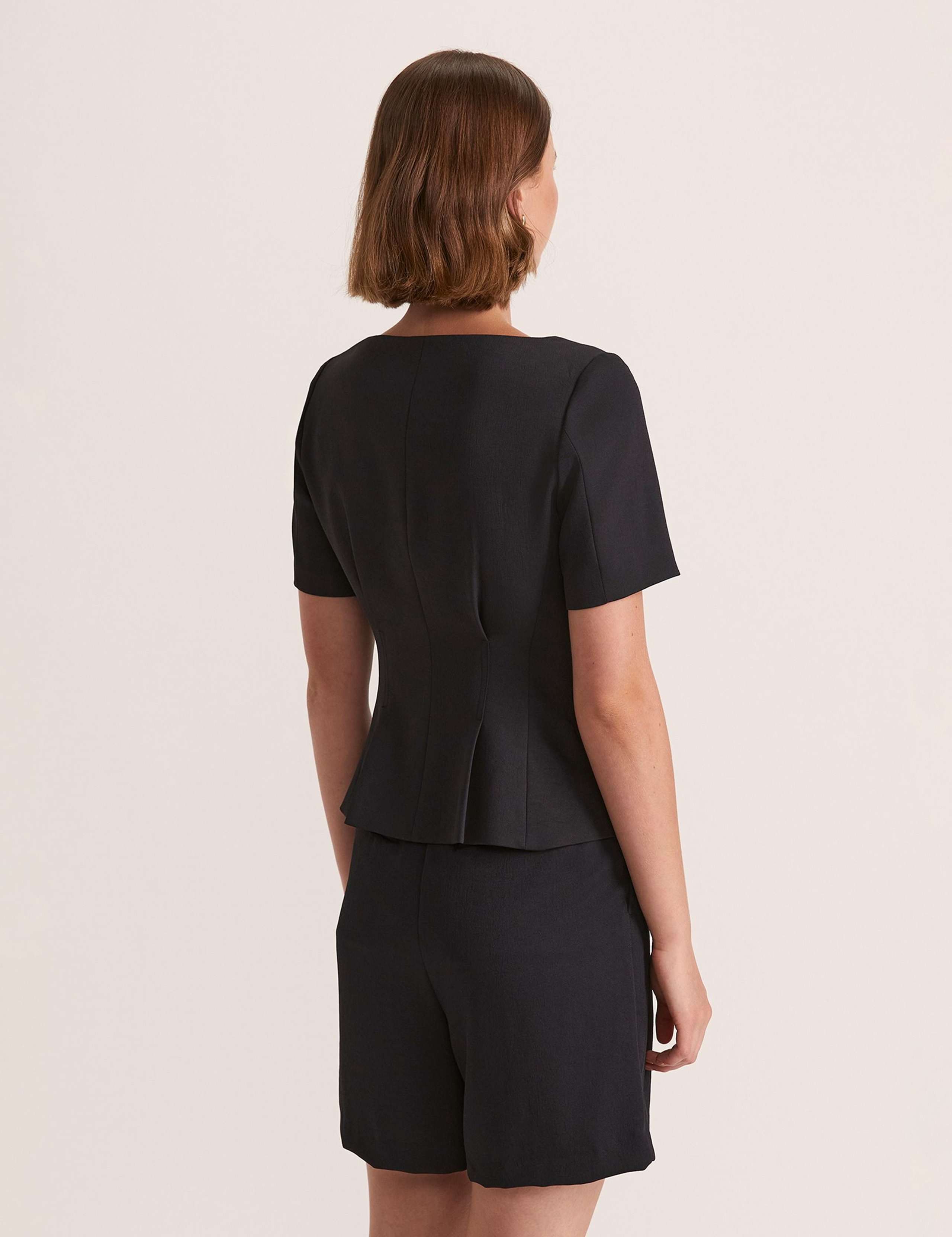 Scoop Neck Button Front Top 4 of 5