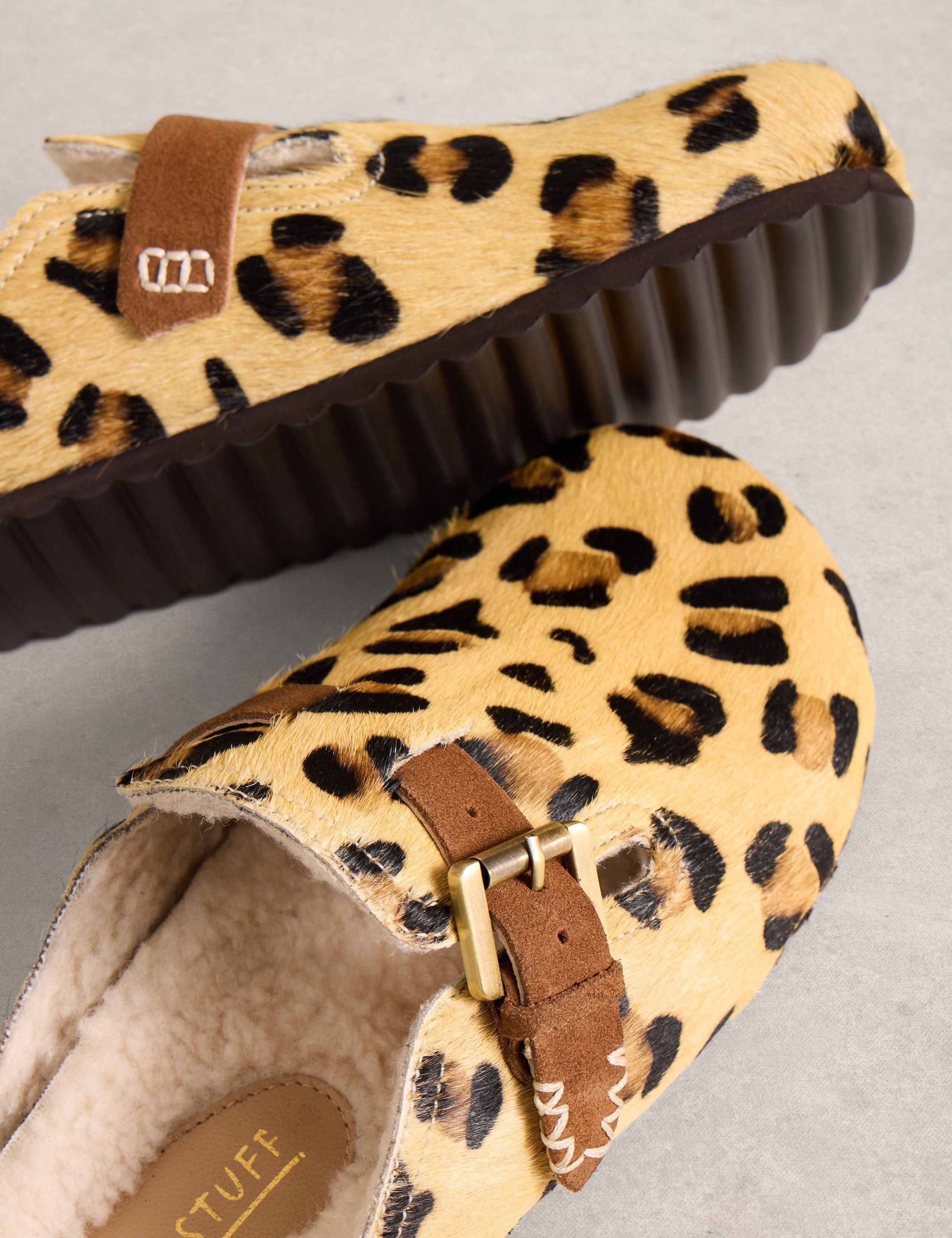 Leather Leopard Print Mules 5 of 5