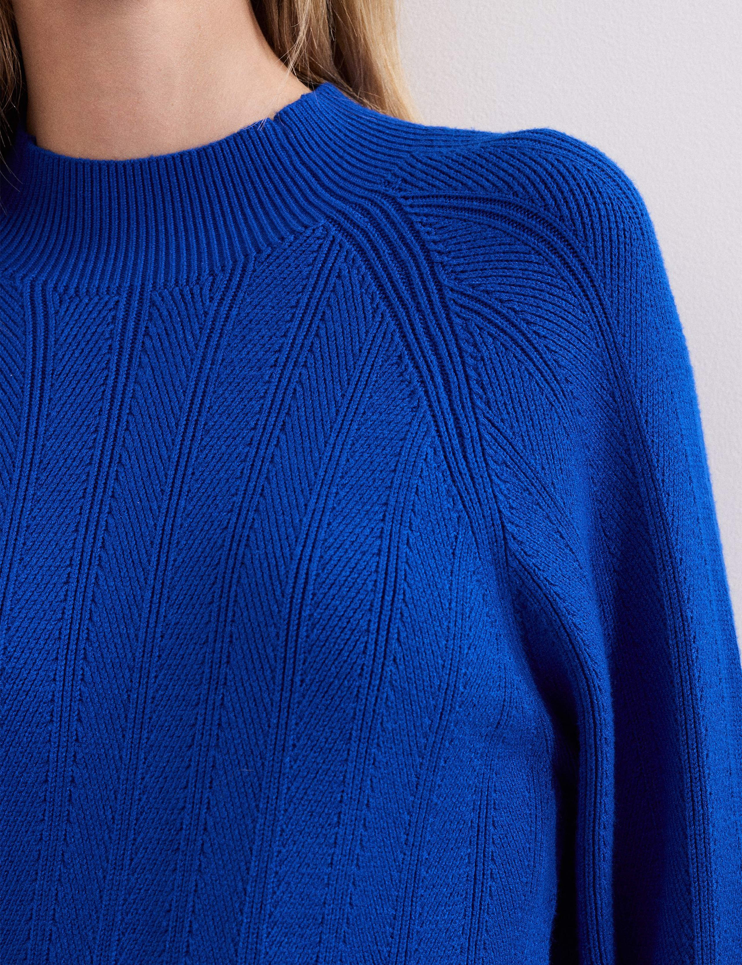 Knitted Textured Round Neck Mini Jumper Dress 6 of 6