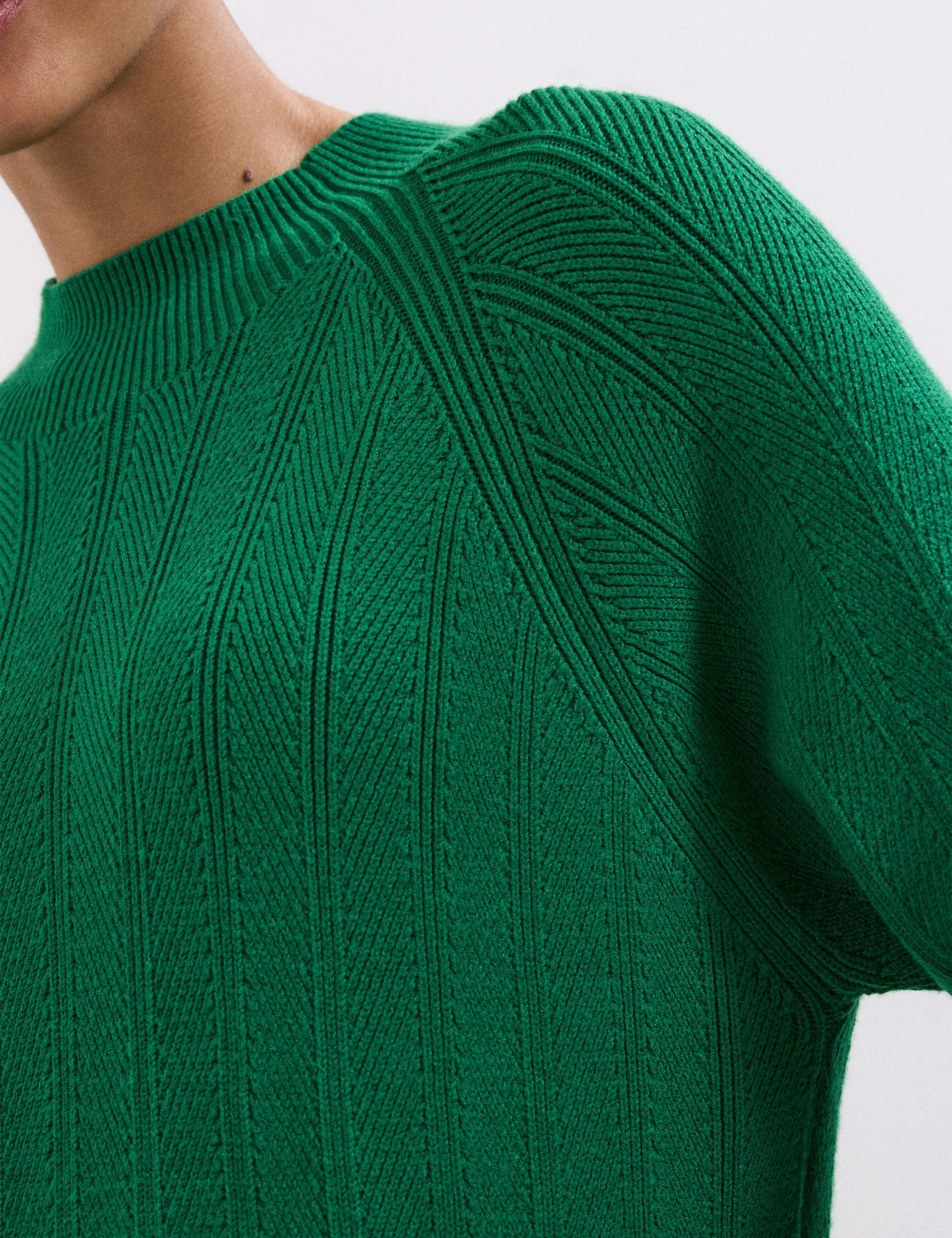 Knitted Textured Round Neck Mini Jumper Dress 6 of 9