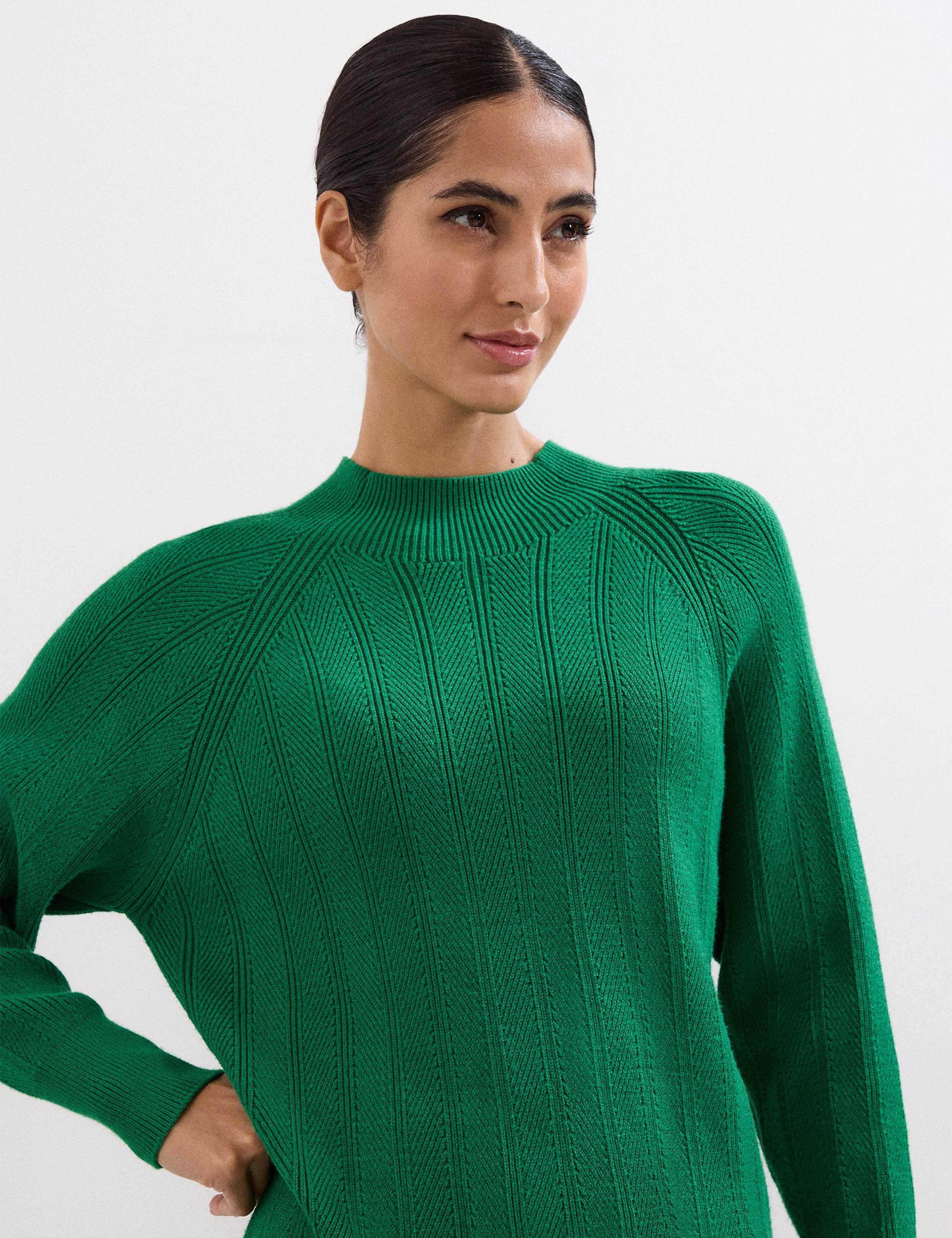 Knitted Textured Round Neck Mini Jumper Dress 9 of 9